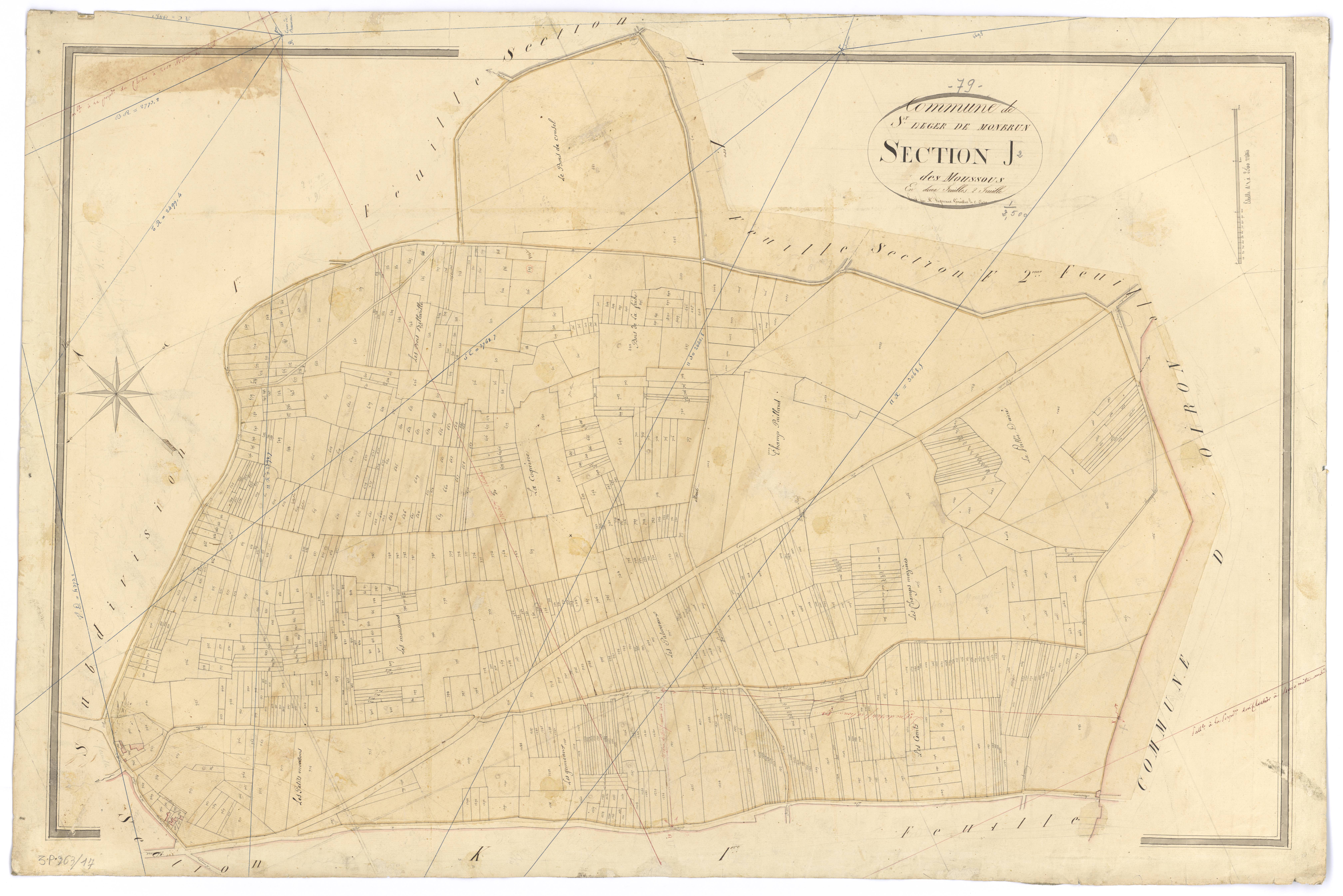 Saint-Léger-de-Montbrun - FRAD079_CADASTRE_NAPOLEONIEN Section J2 dite des Moussous