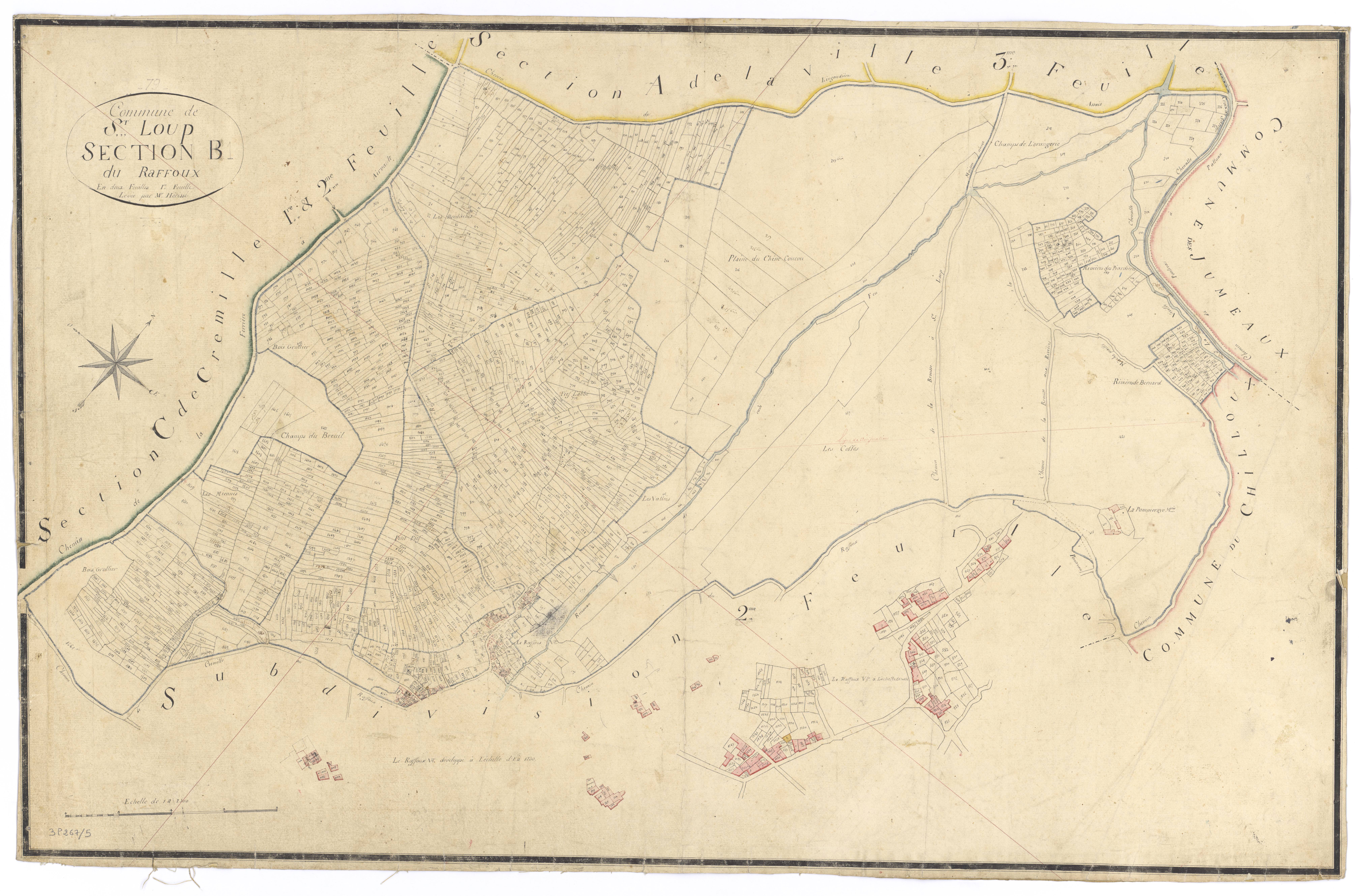 Saint-Loup-Lamairé - FRAD079_CADASTRE_NAPOLEONIEN Section B1 dite du Raffoux
