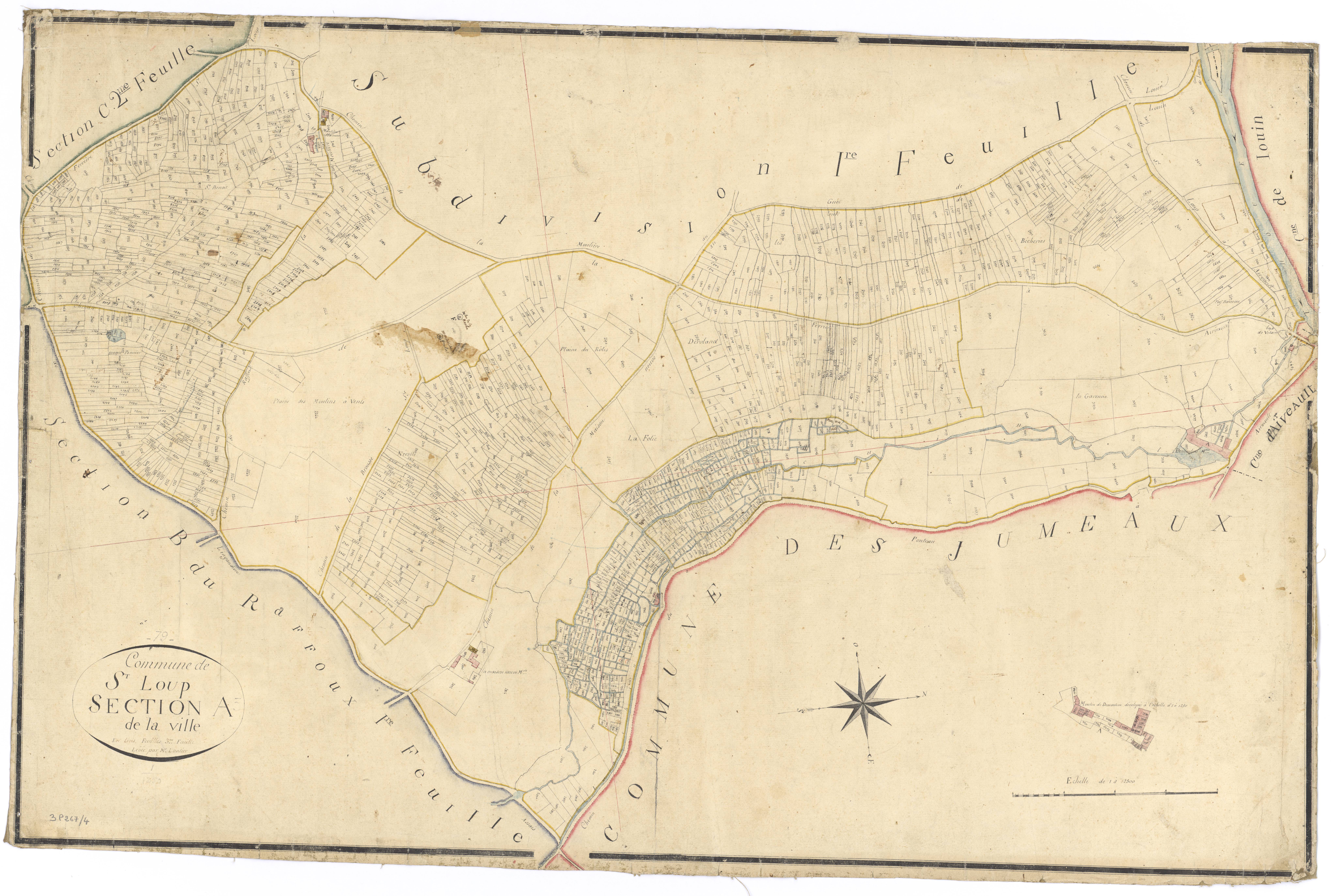Saint-Loup-Lamairé - FRAD079_CADASTRE_NAPOLEONIEN Section A3 dite de la Ville