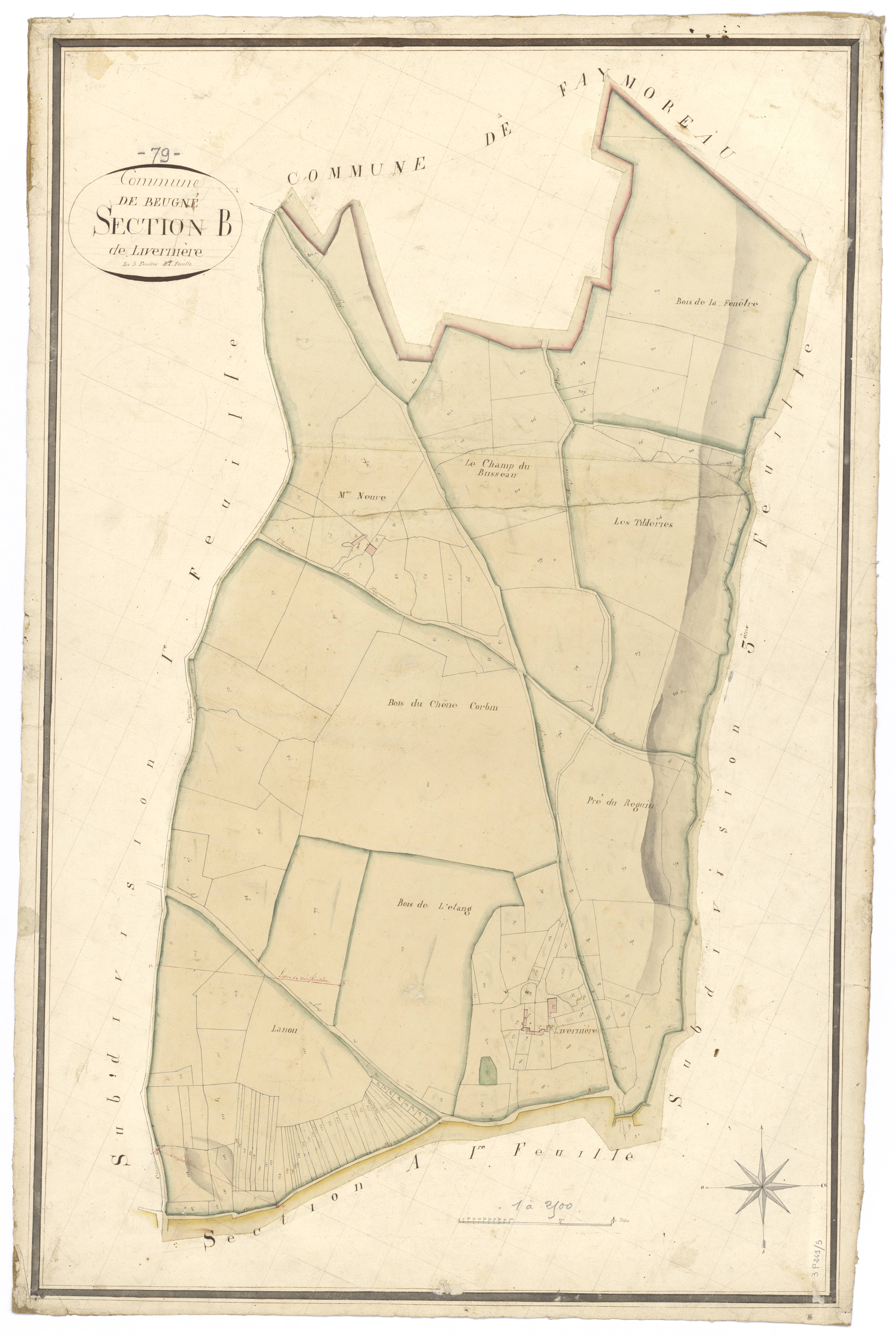 Saint-Maixent-de-Beugné - FRAD079_CADASTRE_NAPOLEONIEN Section B2 dite de Livernière