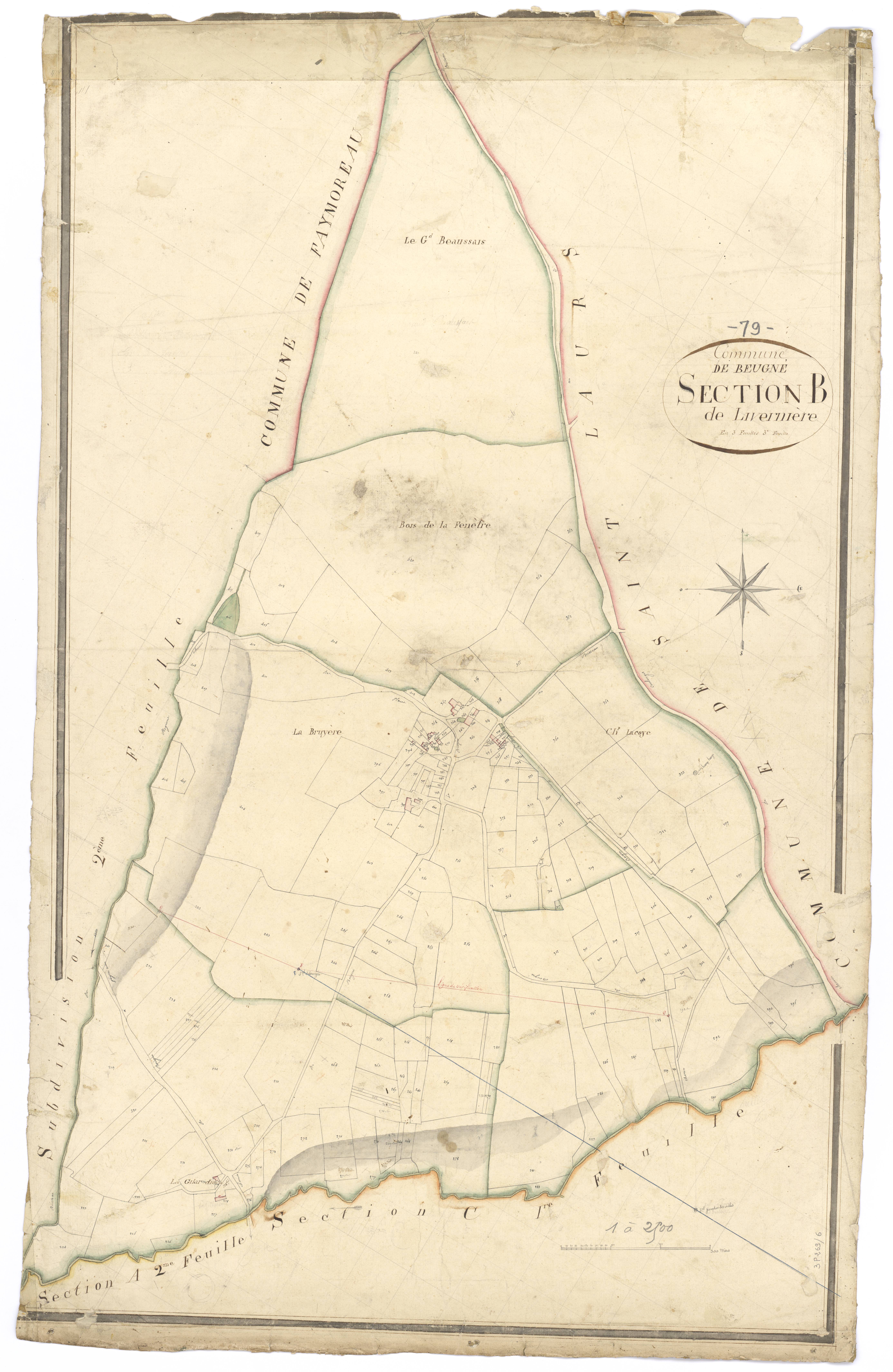 Saint-Maixent-de-Beugné - FRAD079_CADASTRE_NAPOLEONIEN Section B3 dite de Livernière