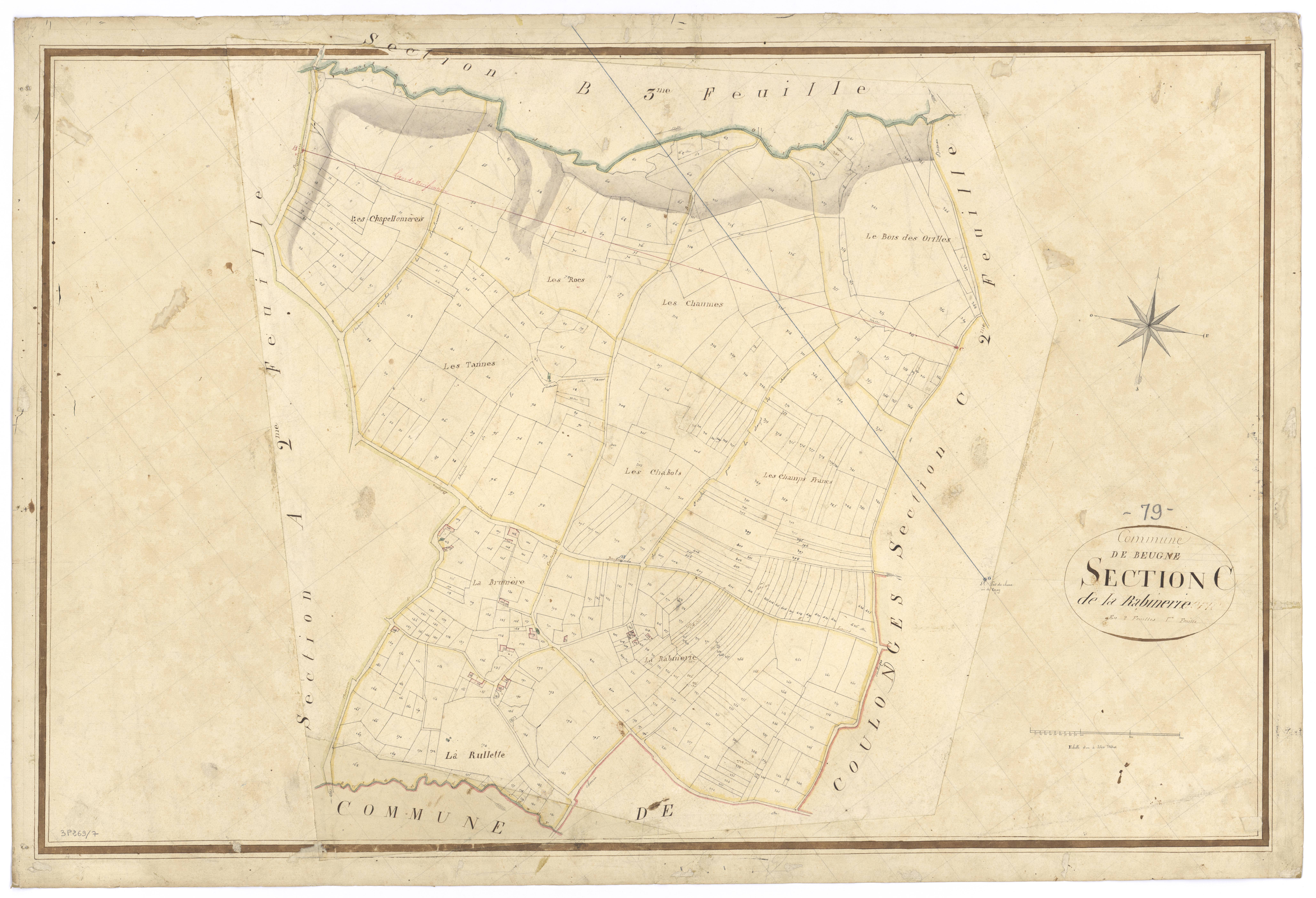Saint-Maixent-de-Beugné - FRAD079_CADASTRE_NAPOLEONIEN Section C1 dite de la Rabinerie 