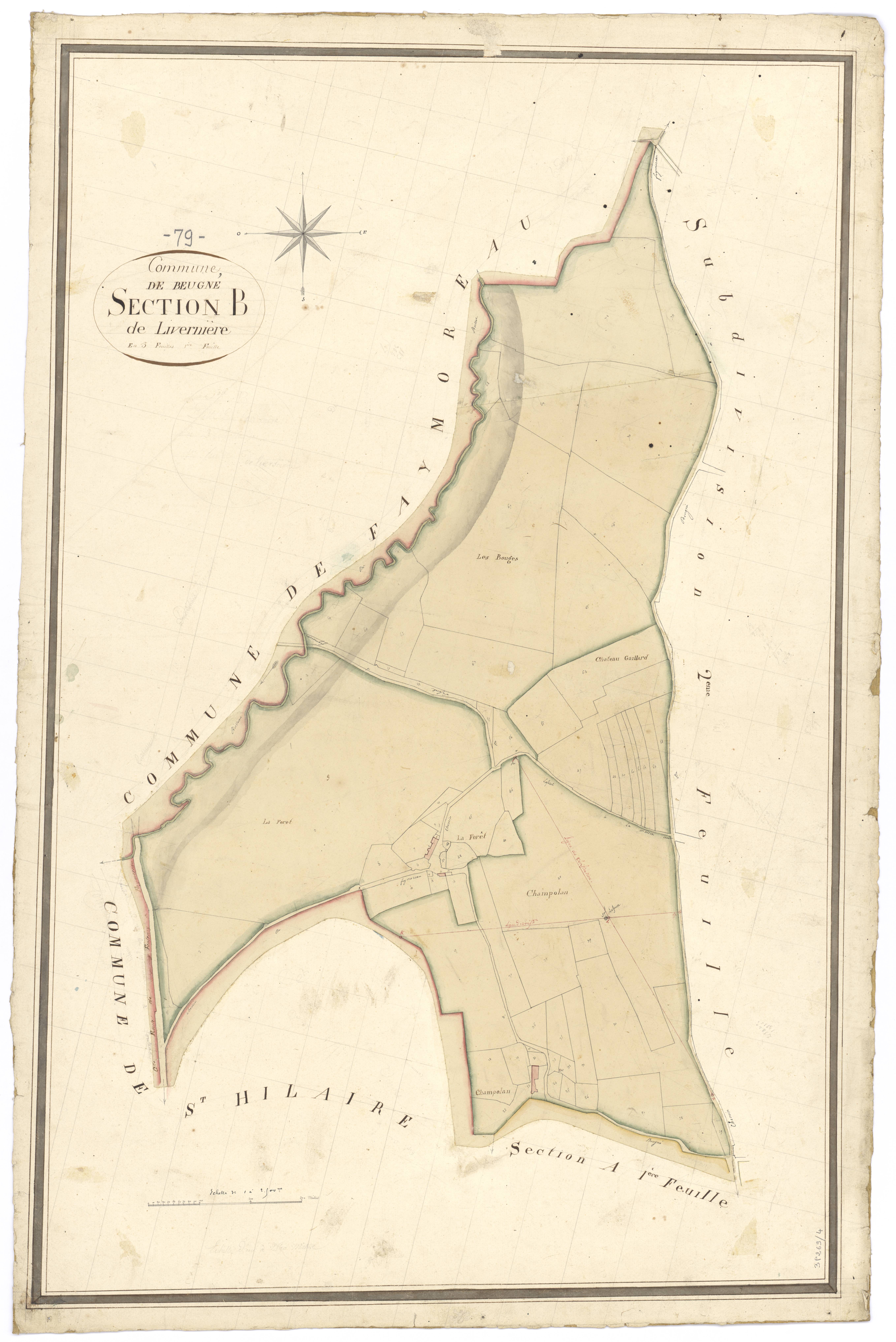 Saint-Maixent-de-Beugné - FRAD079_CADASTRE_NAPOLEONIEN Section B1 dite de Livernière 