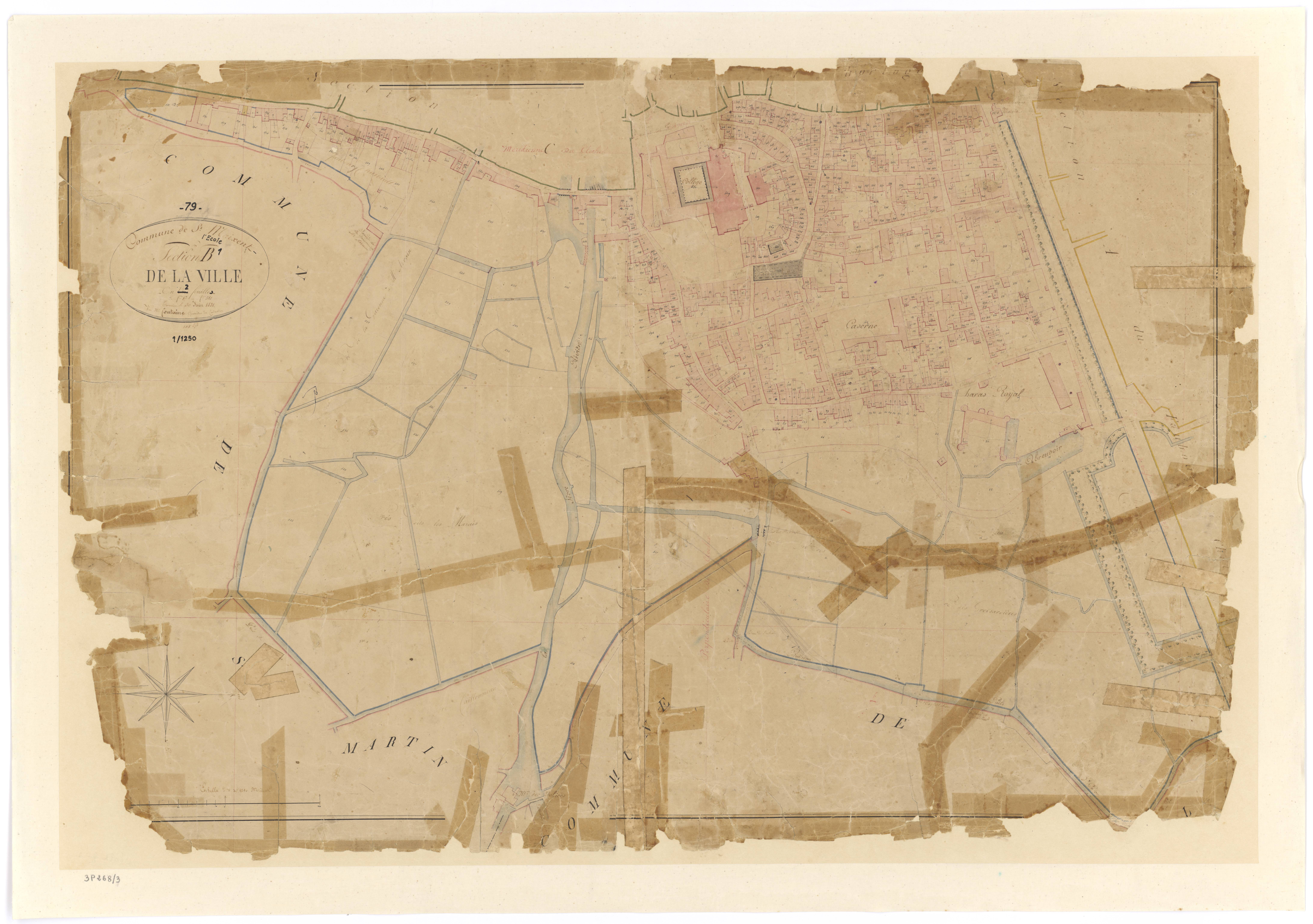 Saint-Maixent-l'École - FRAD079_CADASTRE_NAPOLEONIEN Section B1 dite de la Ville