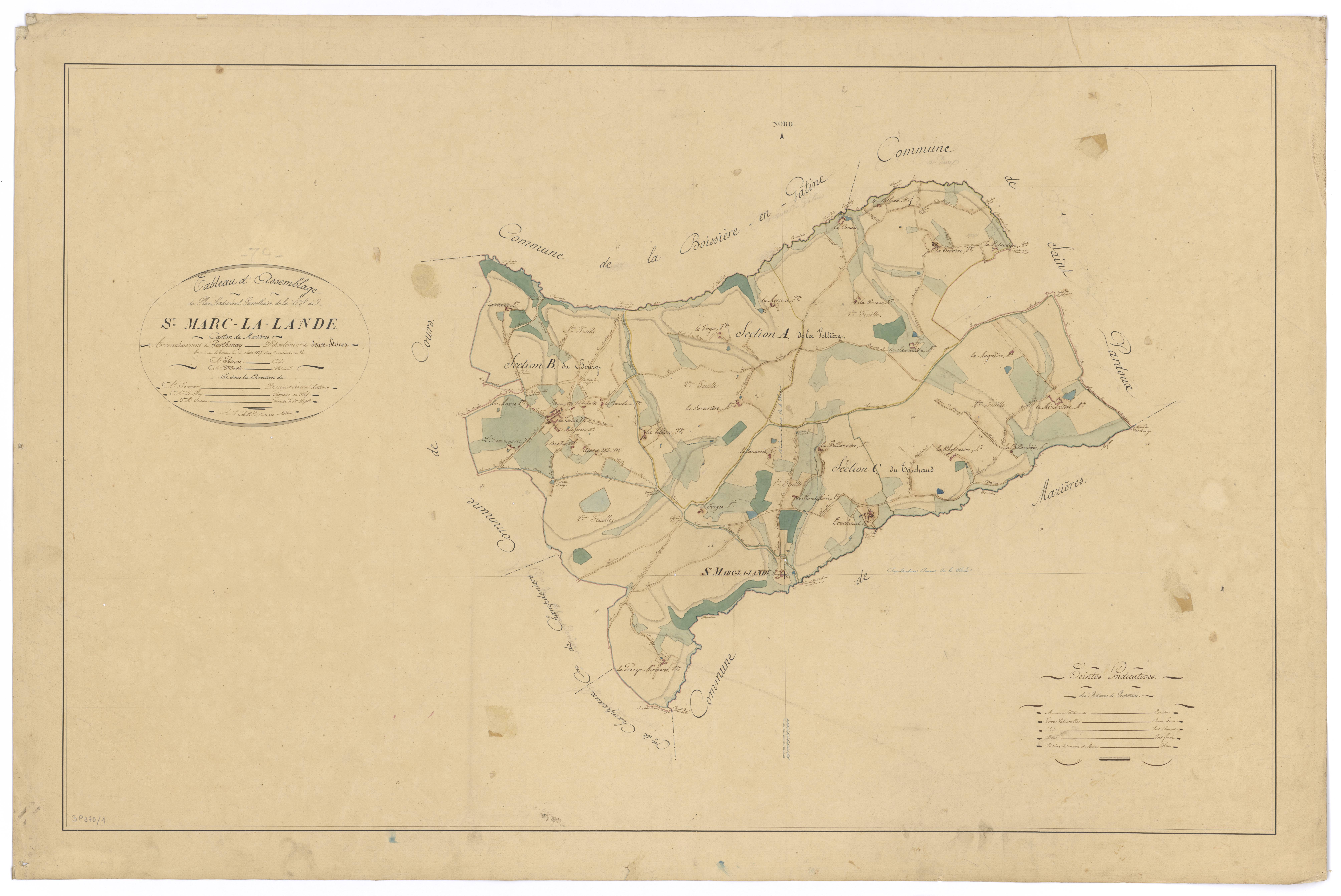 Saint-Marc-la-Lande - FRAD079_CADASTRE_NAPOLEONIEN Tableau d'assemblage