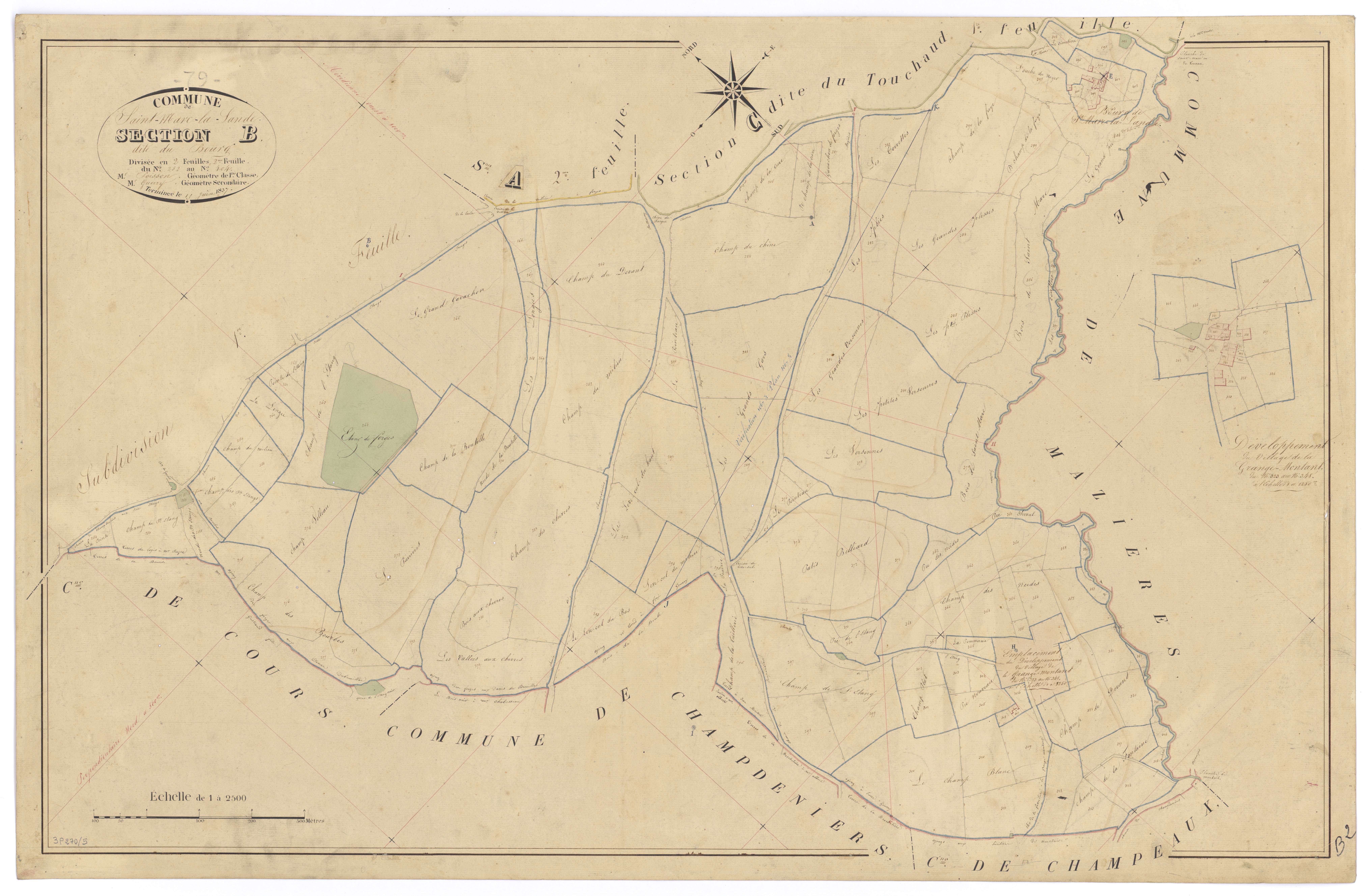 Saint-Marc-la-Lande - FRAD079_CADASTRE_NAPOLEONIEN Section B2 dite du Bourg