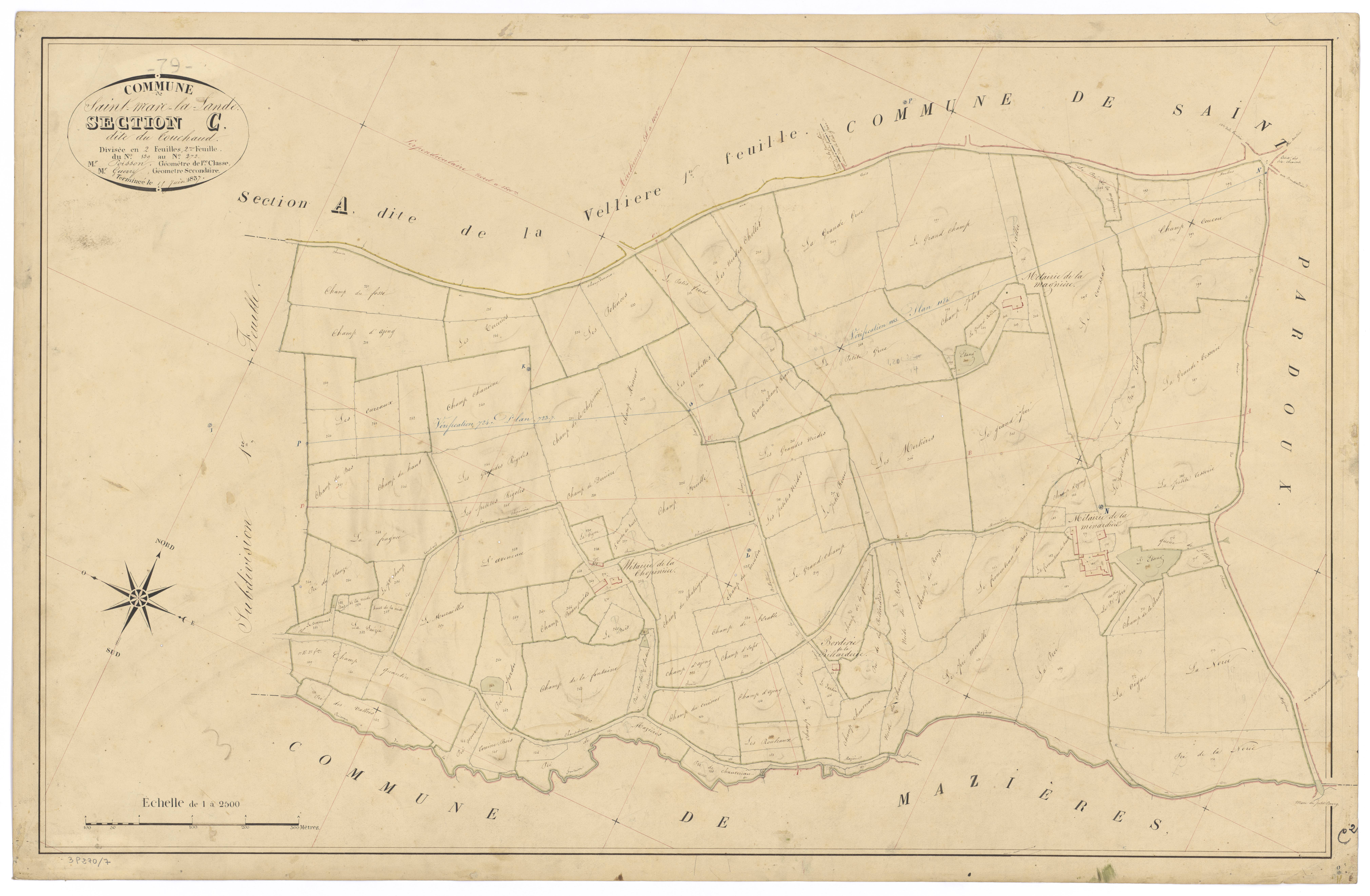 Saint-Marc-la-Lande - FRAD079_CADASTRE_NAPOLEONIEN Section C2 dite du Touchaud