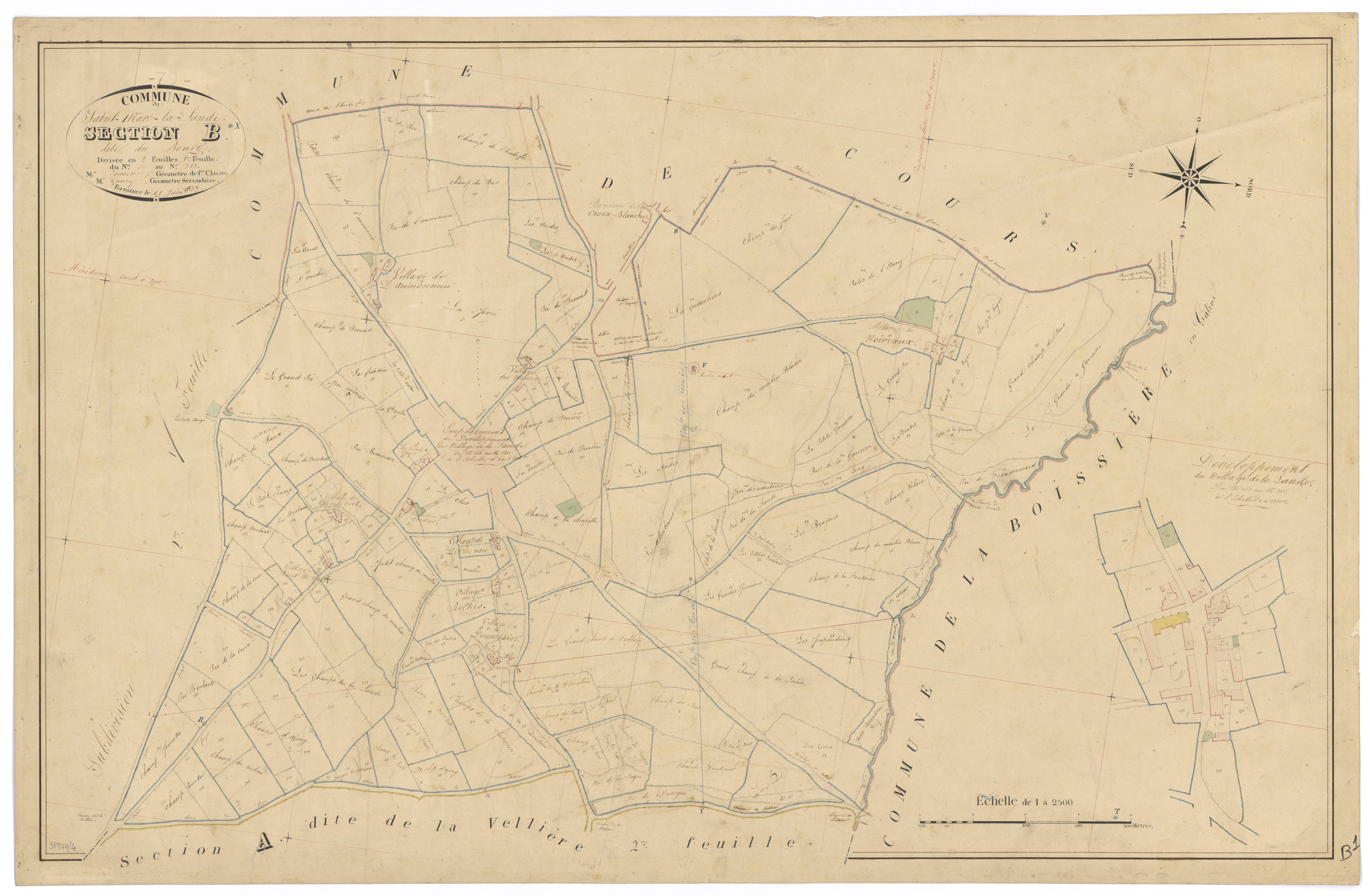 Saint-Marc-la-Lande - FRAD079_CADASTRE_NAPOLEONIEN Section B1 dite du Bourg