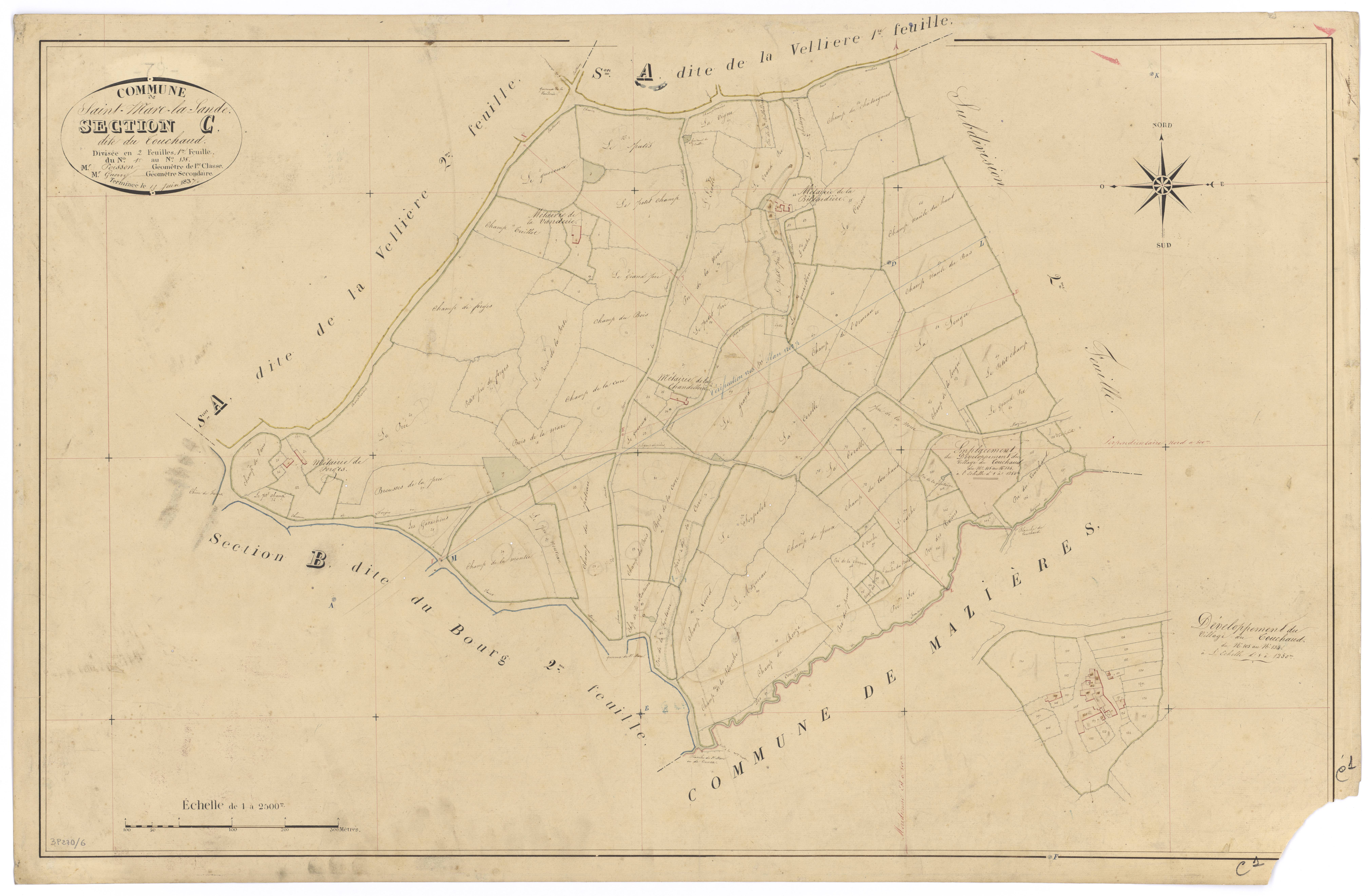 Saint-Marc-la-Lande - FRAD079_CADASTRE_NAPOLEONIEN Section C1 dite du Touchaud