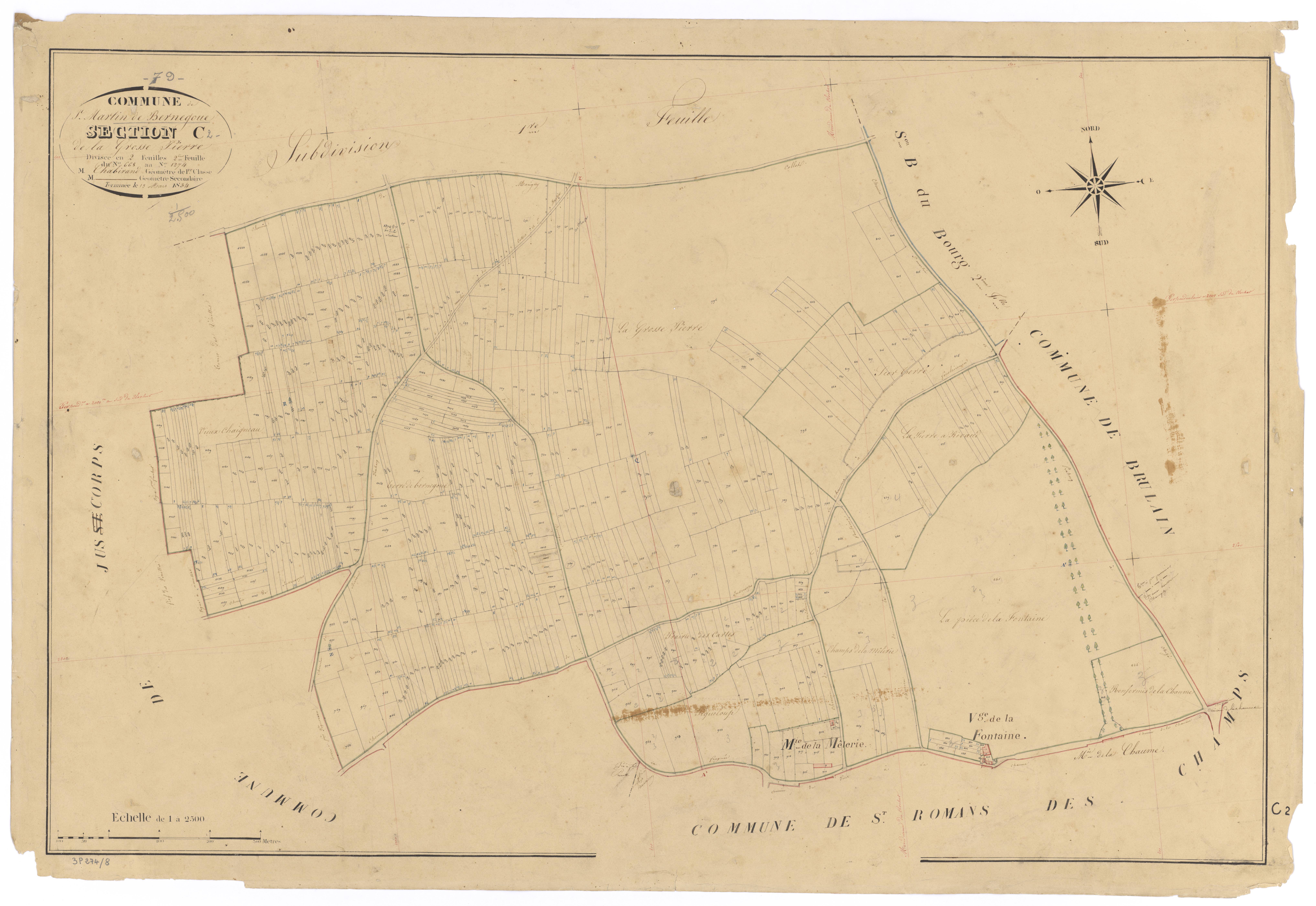 Saint-Martin-de-Bernegoue - FRAD079_CADASTRE_NAPOLEONIEN Section C2 dite de la Grosse Pierre 