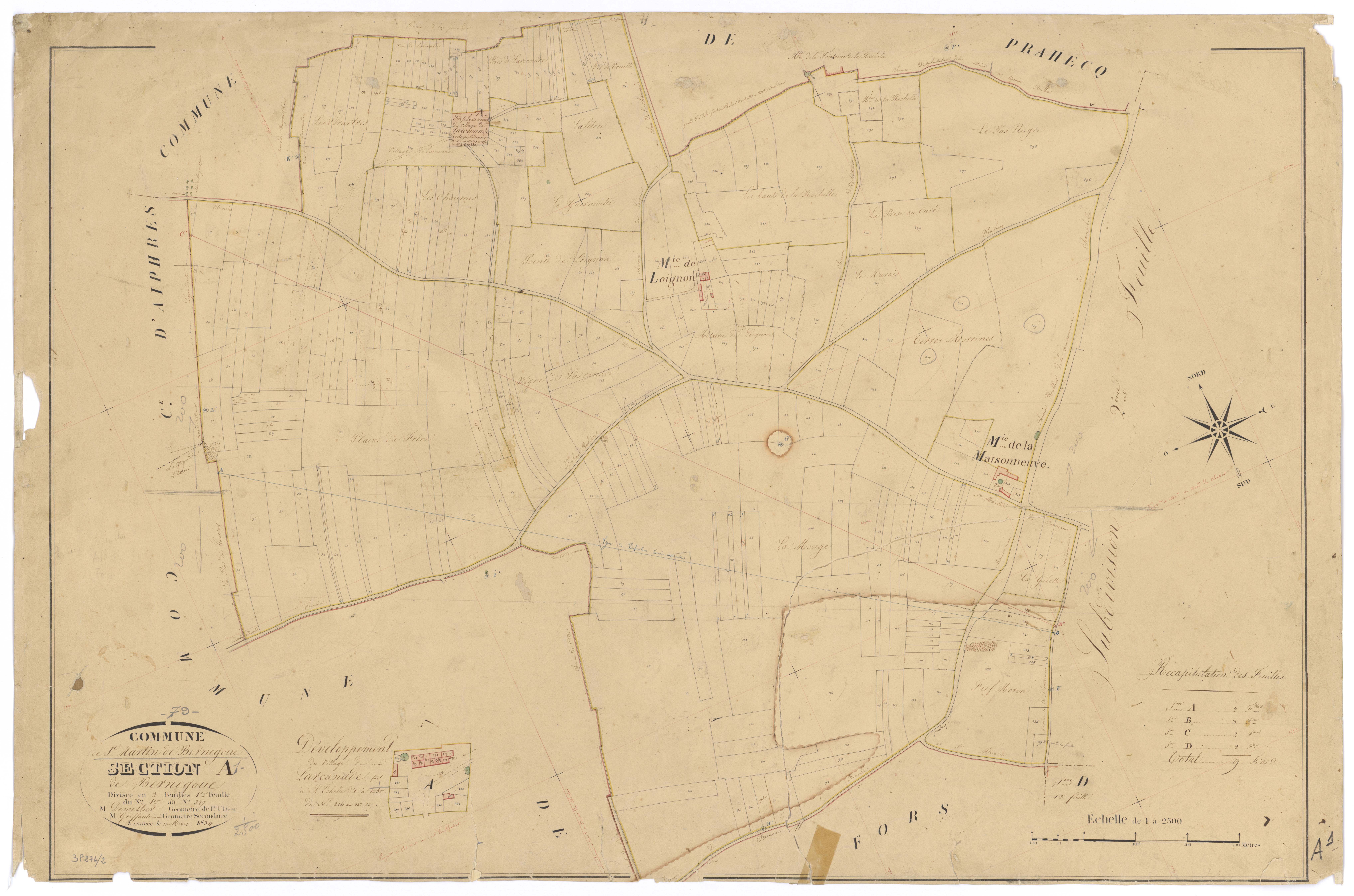 Saint-Martin-de-Bernegoue - FRAD079_CADASTRE_NAPOLEONIEN Section A1 dite de Bernegoue 