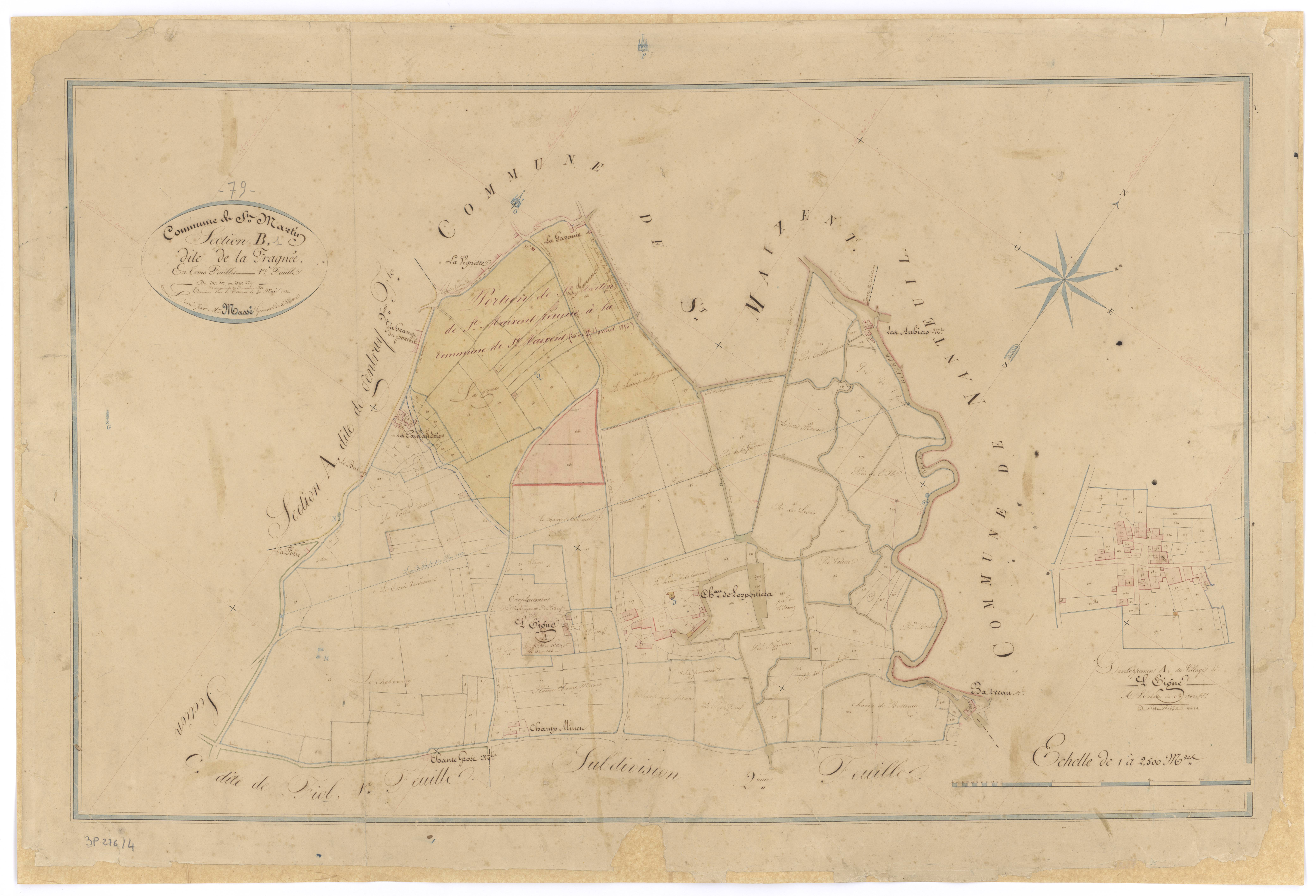 Saint-Martin-de-Saint-Maixent - FRAD079_CADASTRE_NAPOLEONIEN Section B1 dite de la Fragnée