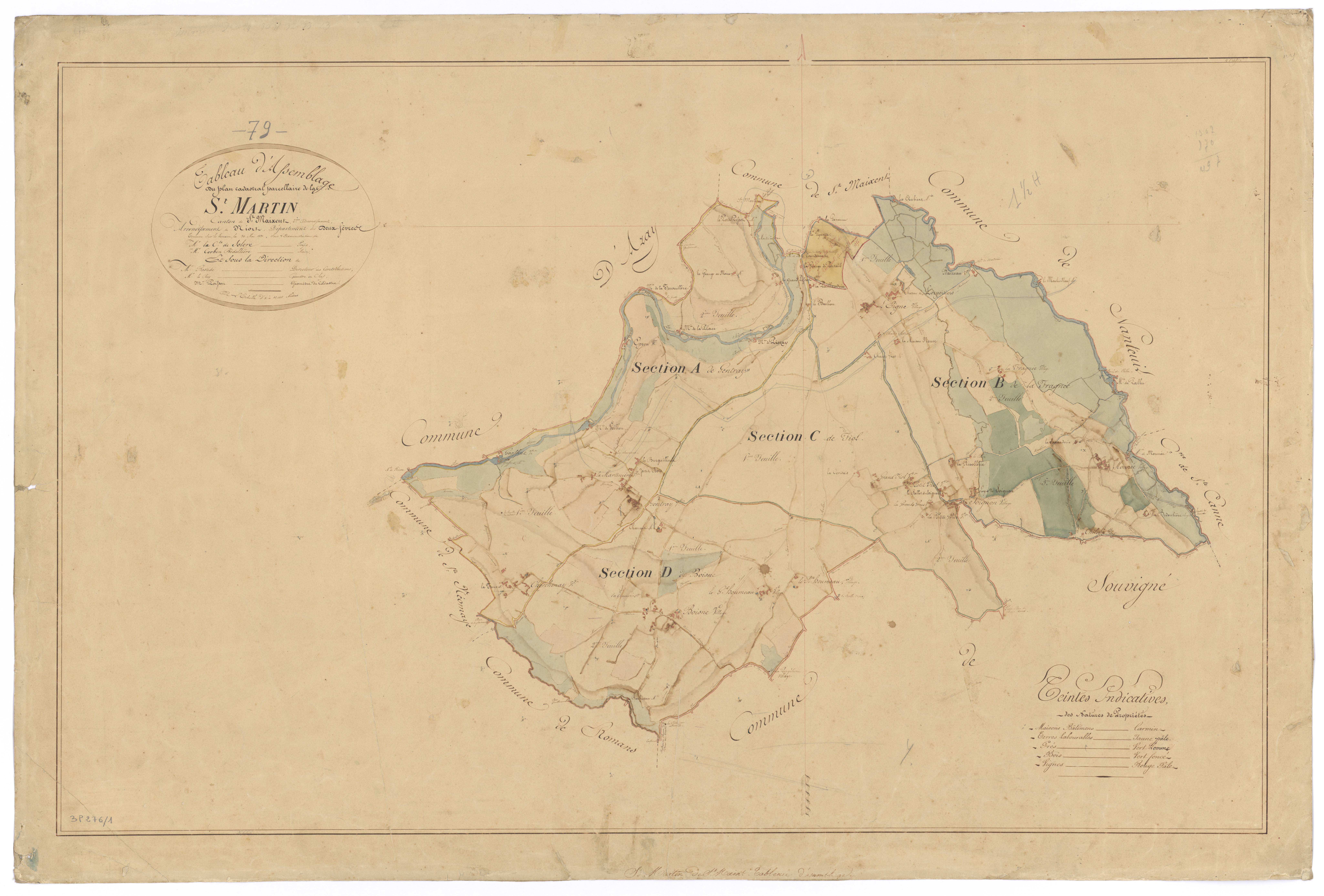Saint-Martin-de-Saint-Maixent - FRAD079_CADASTRE_NAPOLEONIEN Tableau d'assemblage