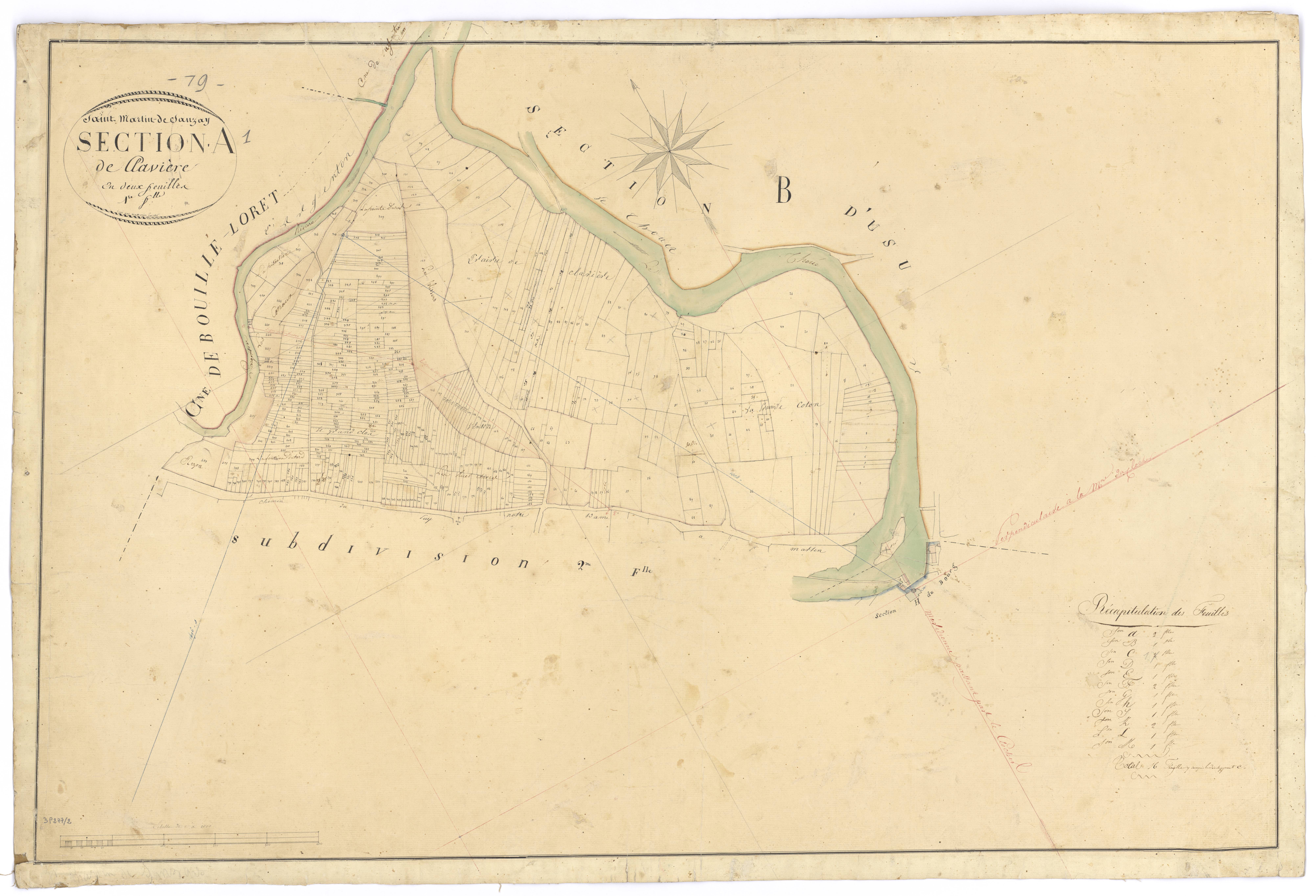 Saint-Martin-de-Sanzay - FRAD079_CADASTRE_NAPOLEONIEN Section A1 dite de Clavière 