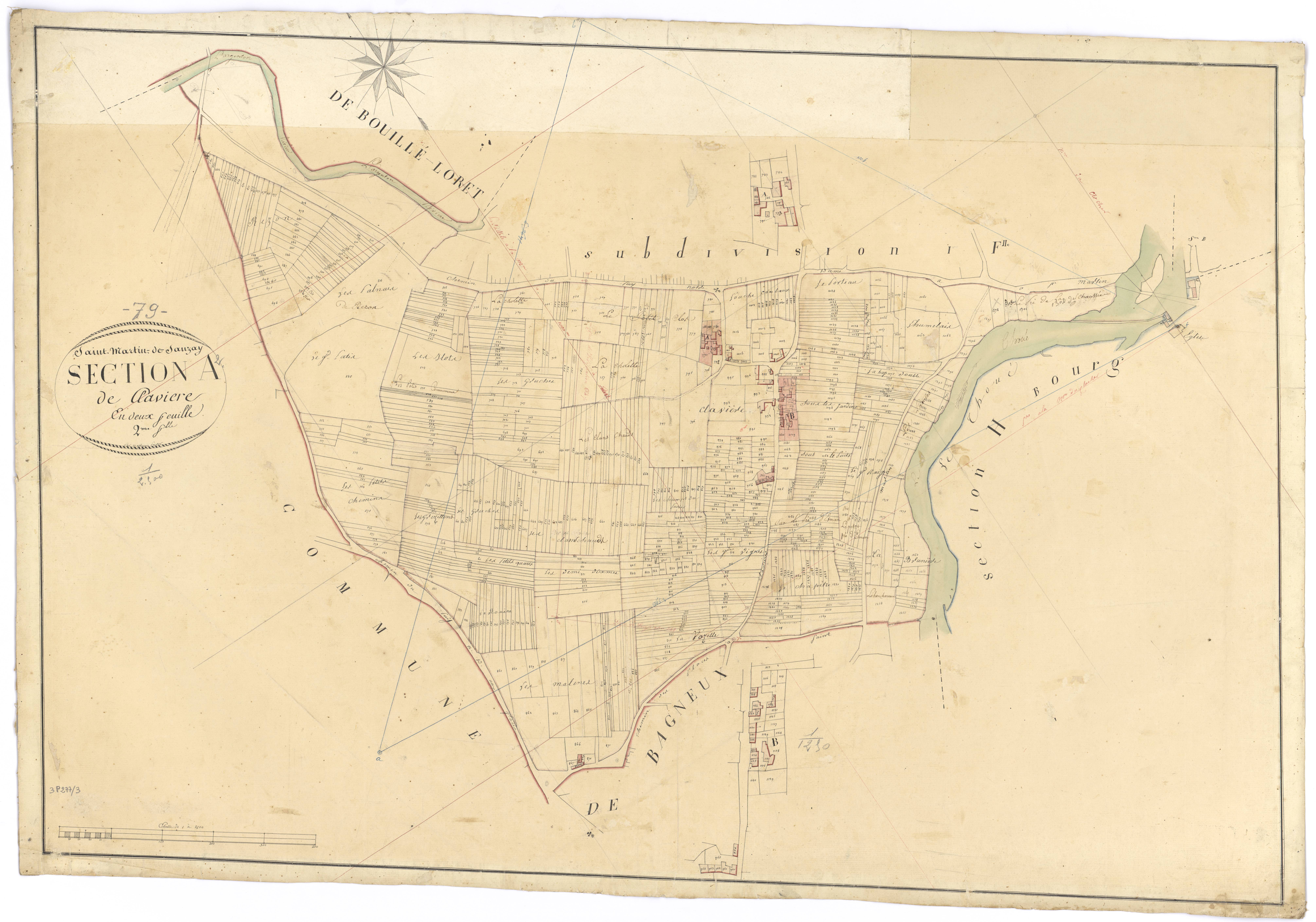 Saint-Martin-de-Sanzay - FRAD079_CADASTRE_NAPOLEONIEN Section A2 dite de Clavière 