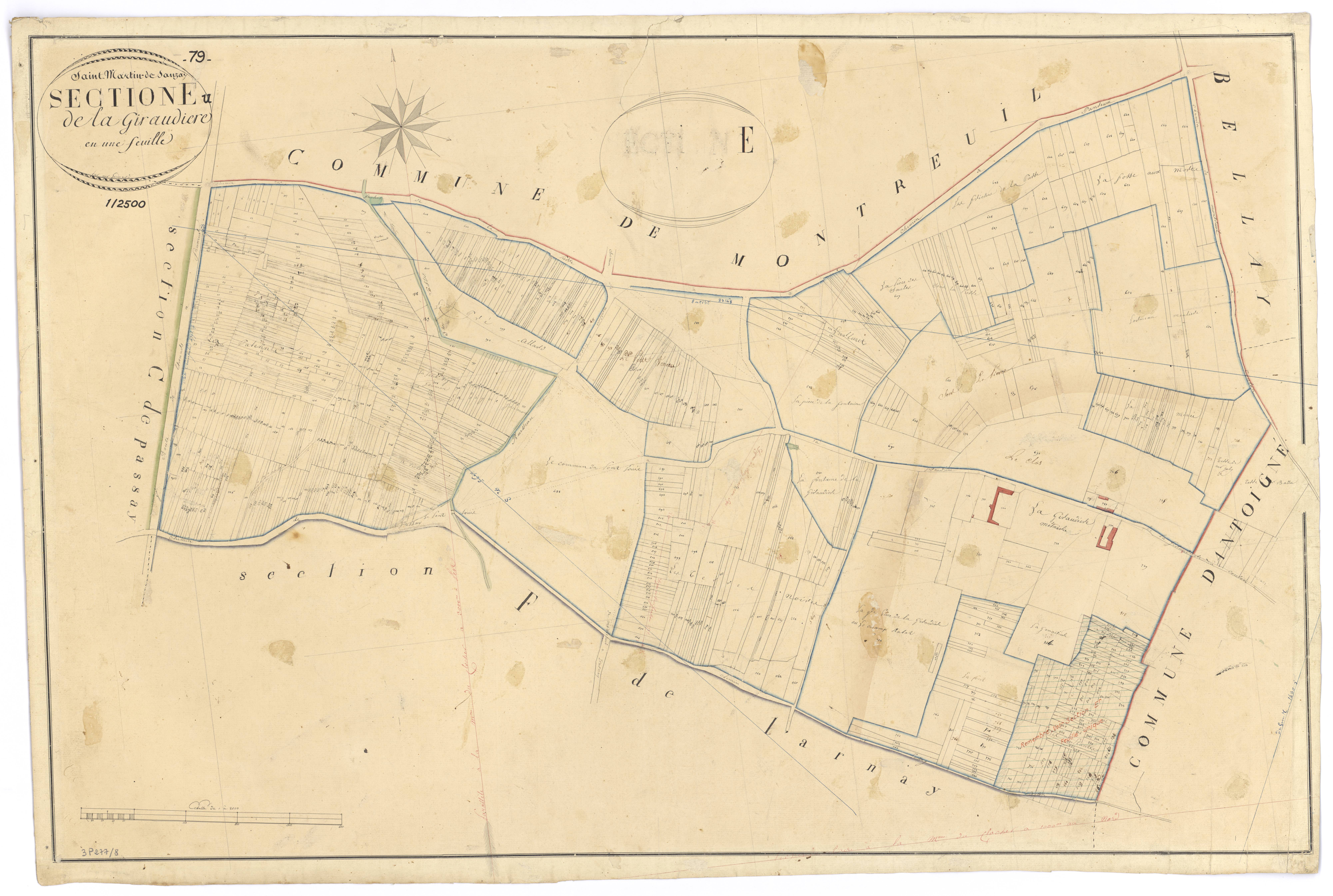 Saint-Martin-de-Sanzay - FRAD079_CADASTRE_NAPOLEONIEN Section E dite de la Giraudière 