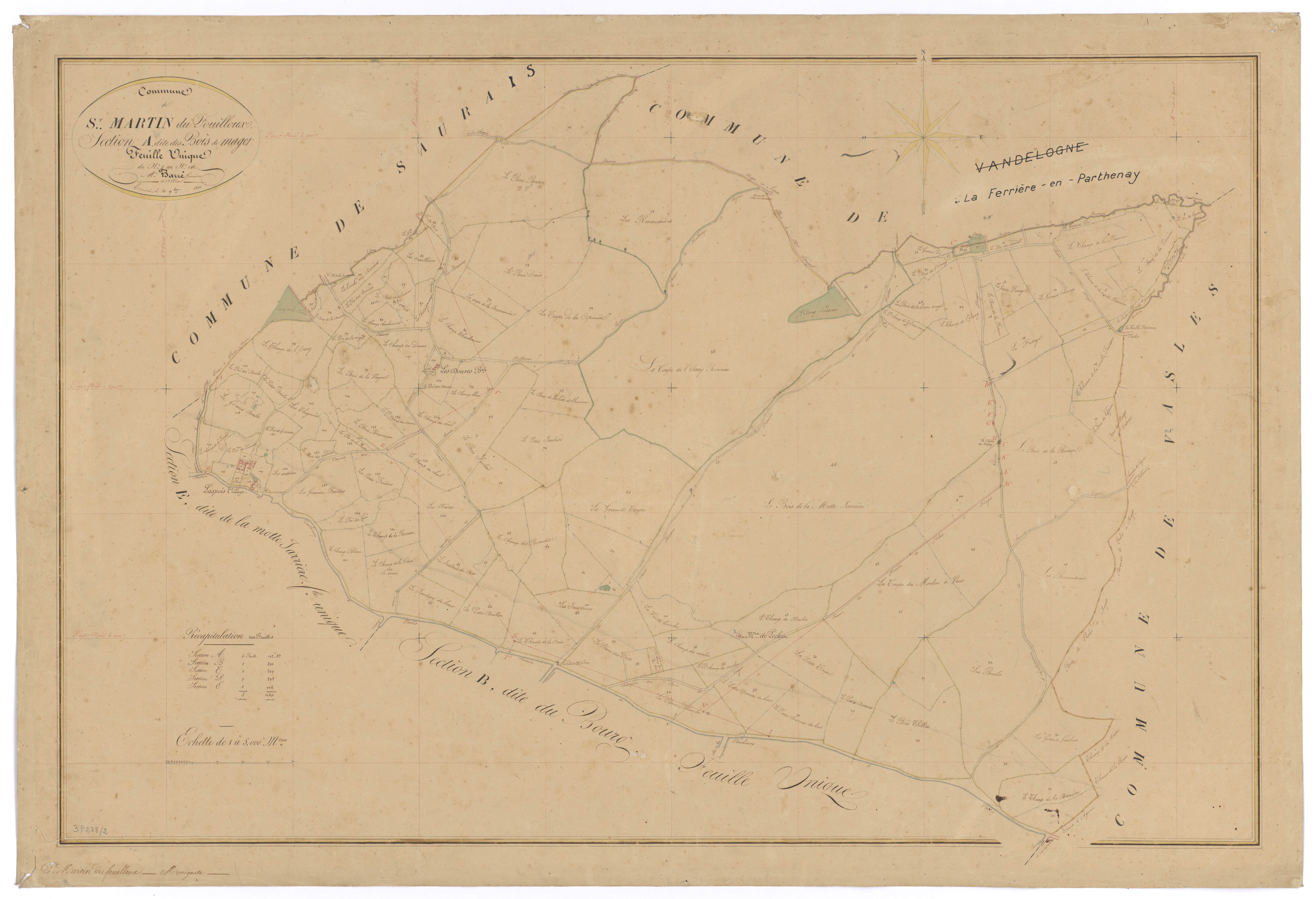 Saint-Martin-du-Fouilloux - FRAD079_CADASTRE_NAPOLEONIEN Section A dite des Bois de Magot 