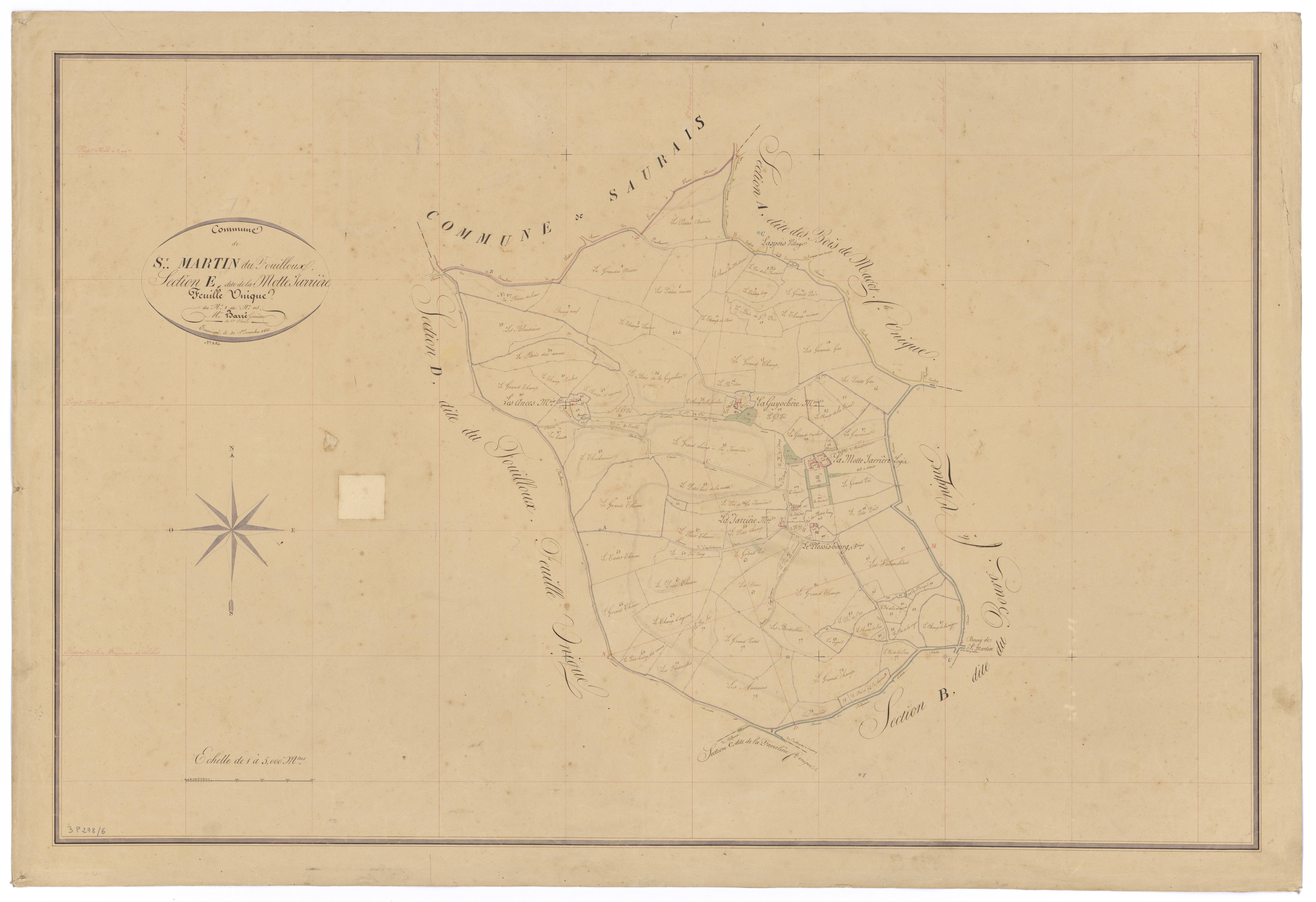 Saint-Martin-du-Fouilloux - FRAD079_CADASTRE_NAPOLEONIEN Section E dite de la Motte Jarrière 