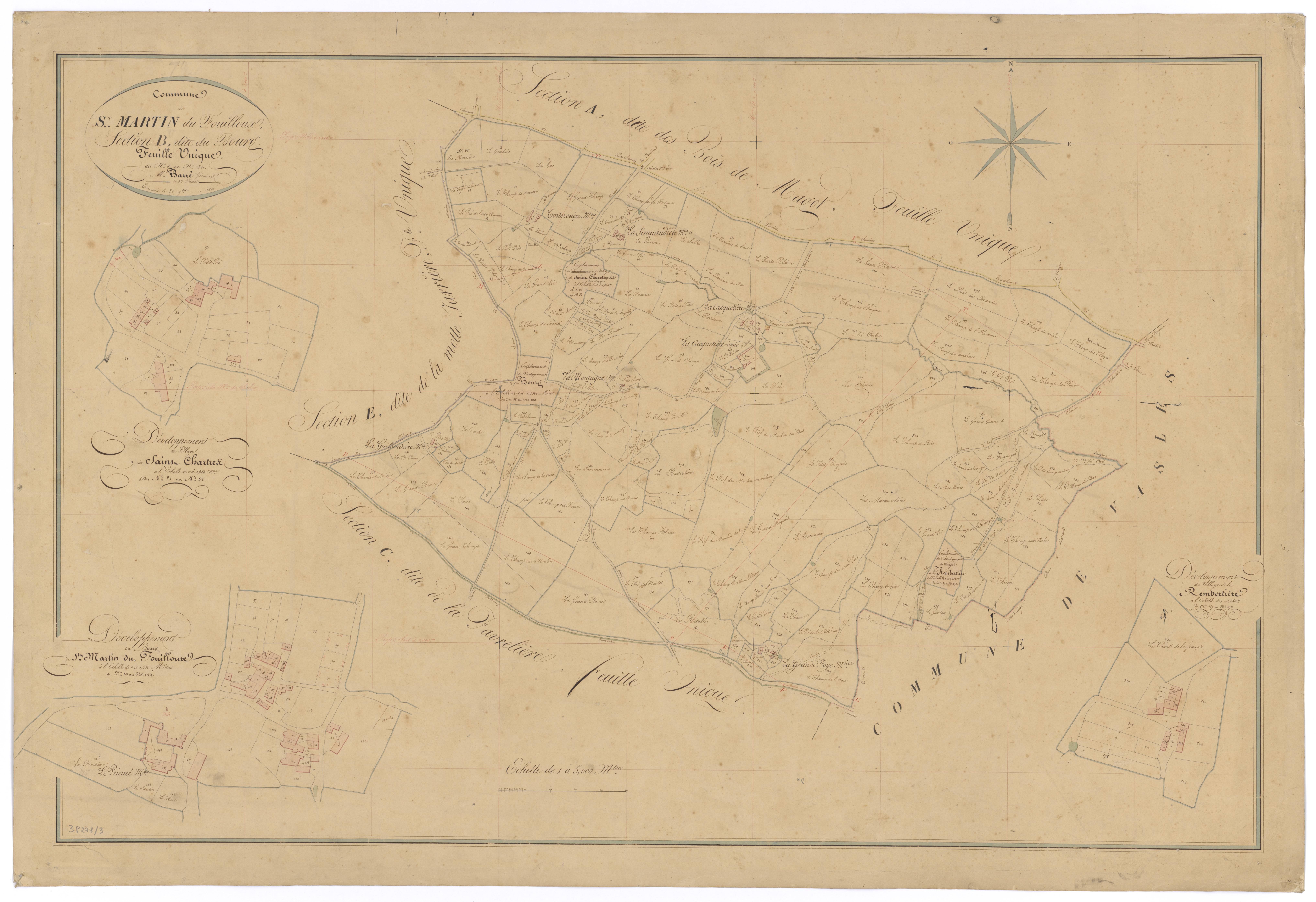Saint-Martin-du-Fouilloux - FRAD079_CADASTRE_NAPOLEONIEN Section B dite du Bourg 