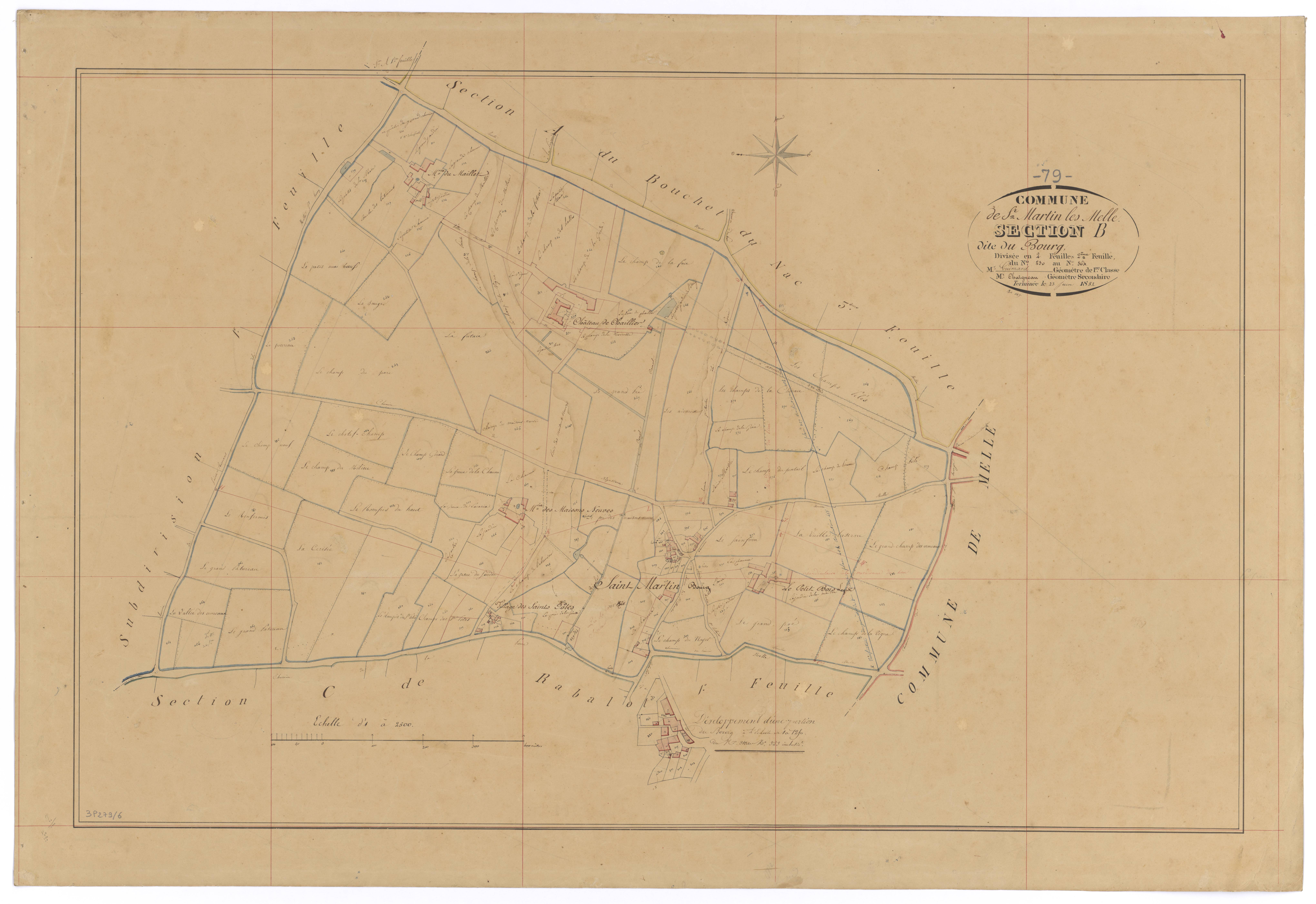 Saint-Martin-lès-Melle - FRAD079_CADASTRE_NAPOLEONIEN Section B2 dite du Bourg 
