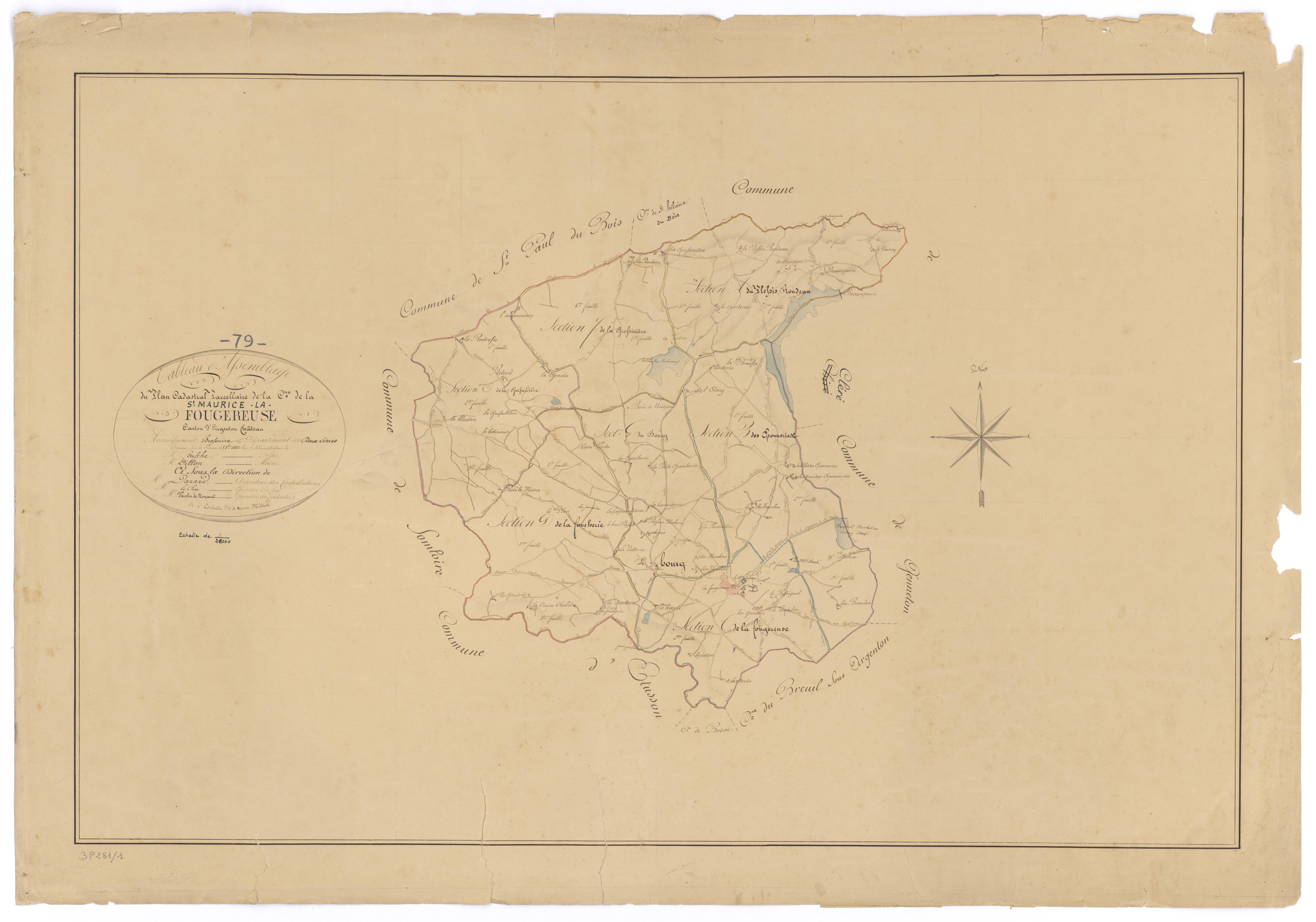 Saint-Maurice-la-Fougereuse - FRAD079_CADASTRE_NAPOLEONIEN Tableau d'assemblage