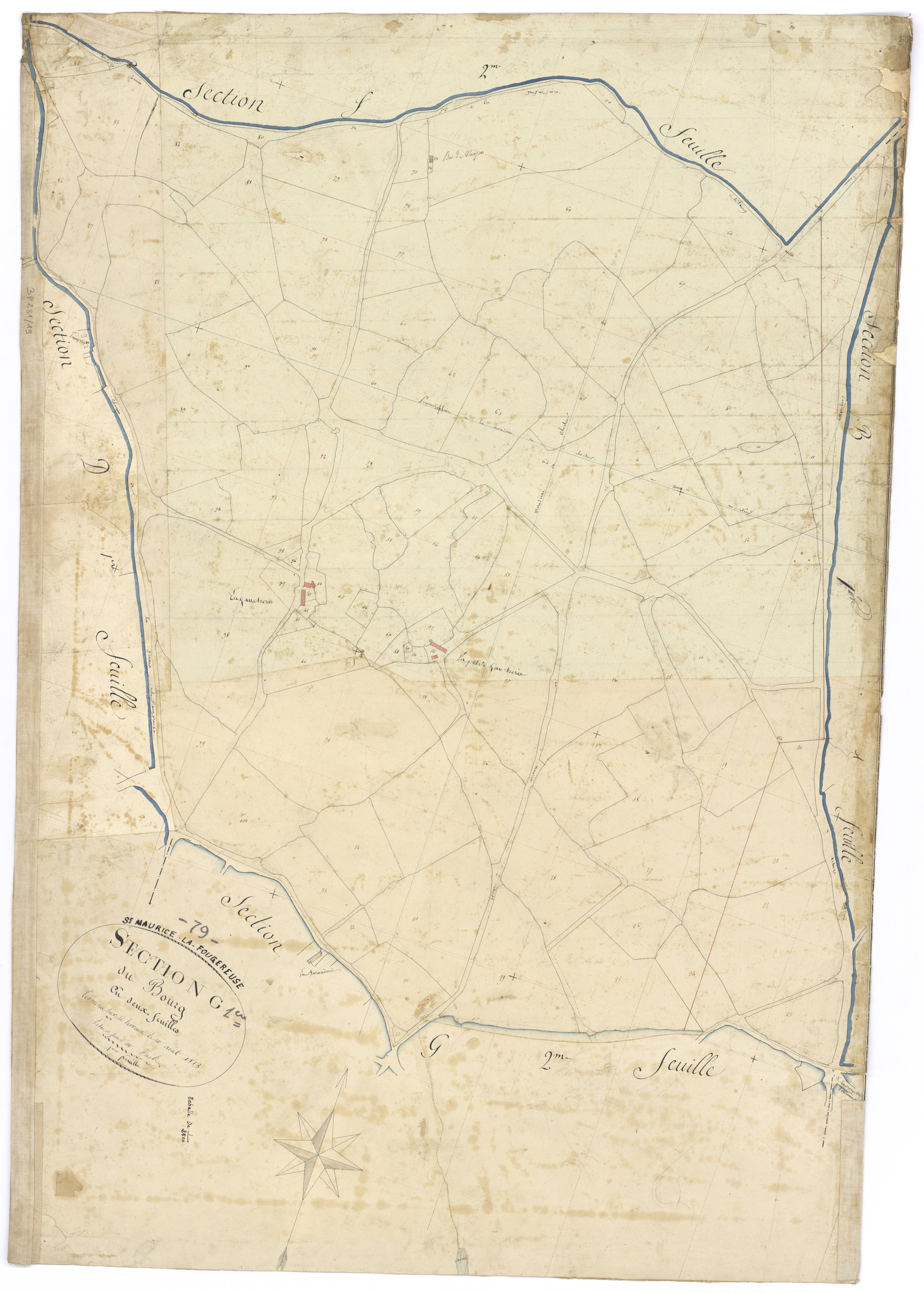 Saint-Maurice-la-Fougereuse - FRAD079_CADASTRE_NAPOLEONIEN Section G1 dite du Bourg