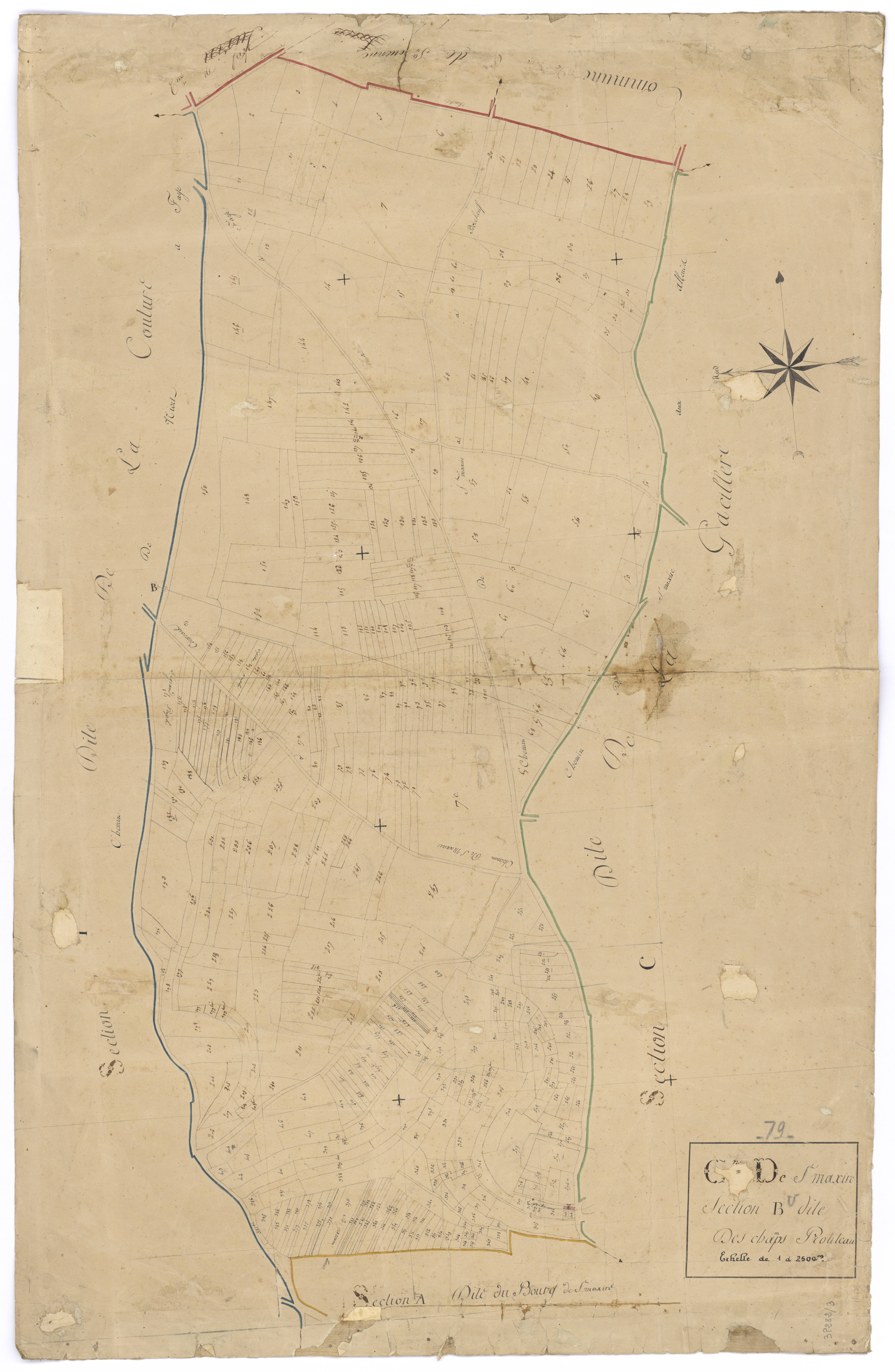 Saint-Maxire - FRAD079_CADASTRE_NAPOLEONIEN Section B dite des Champs Prouteaux 