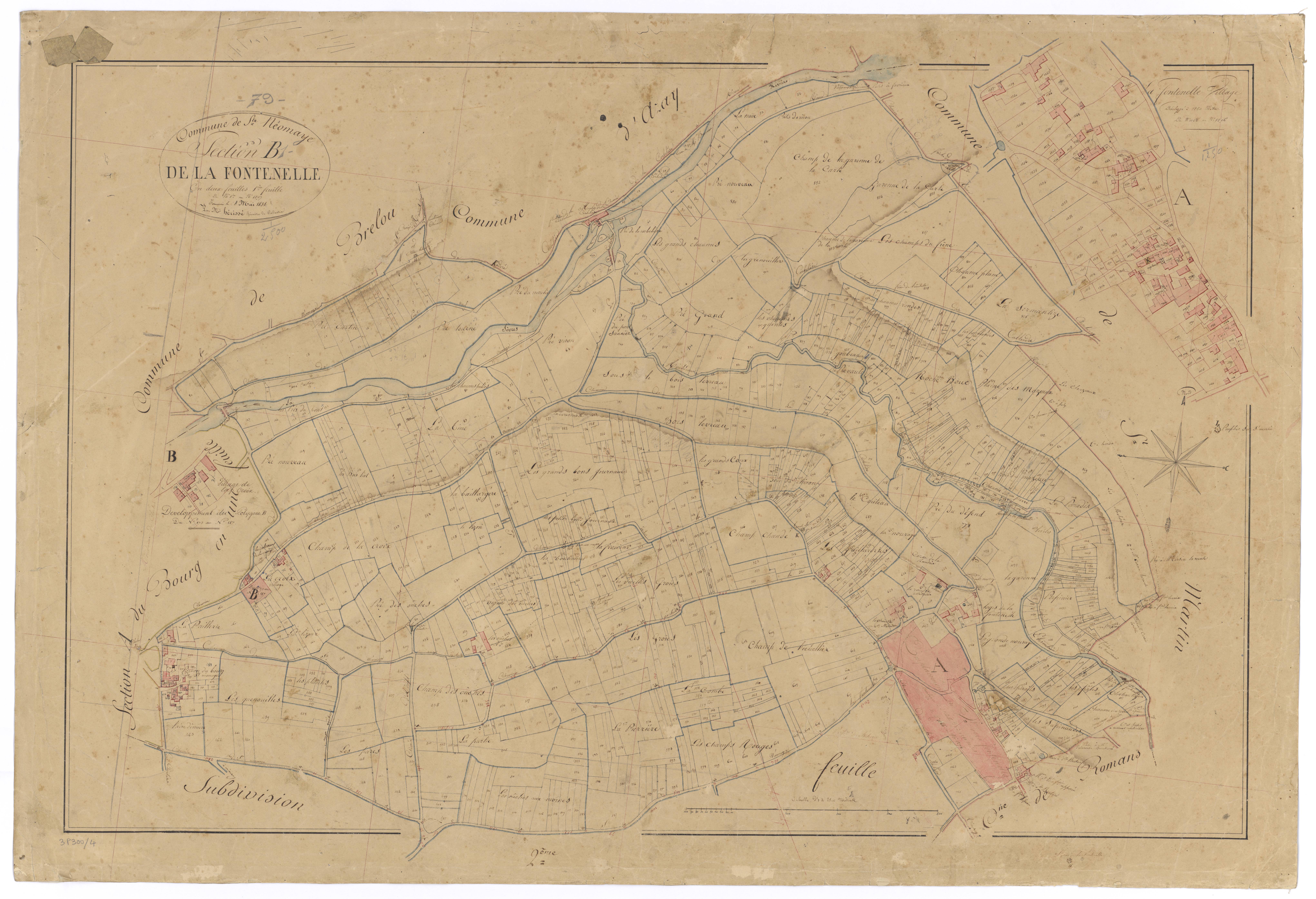 Sainte-Néomaye - FRAD079_CADASTRE_NAPOLEONIEN Section B1 dite de la Fontenelle