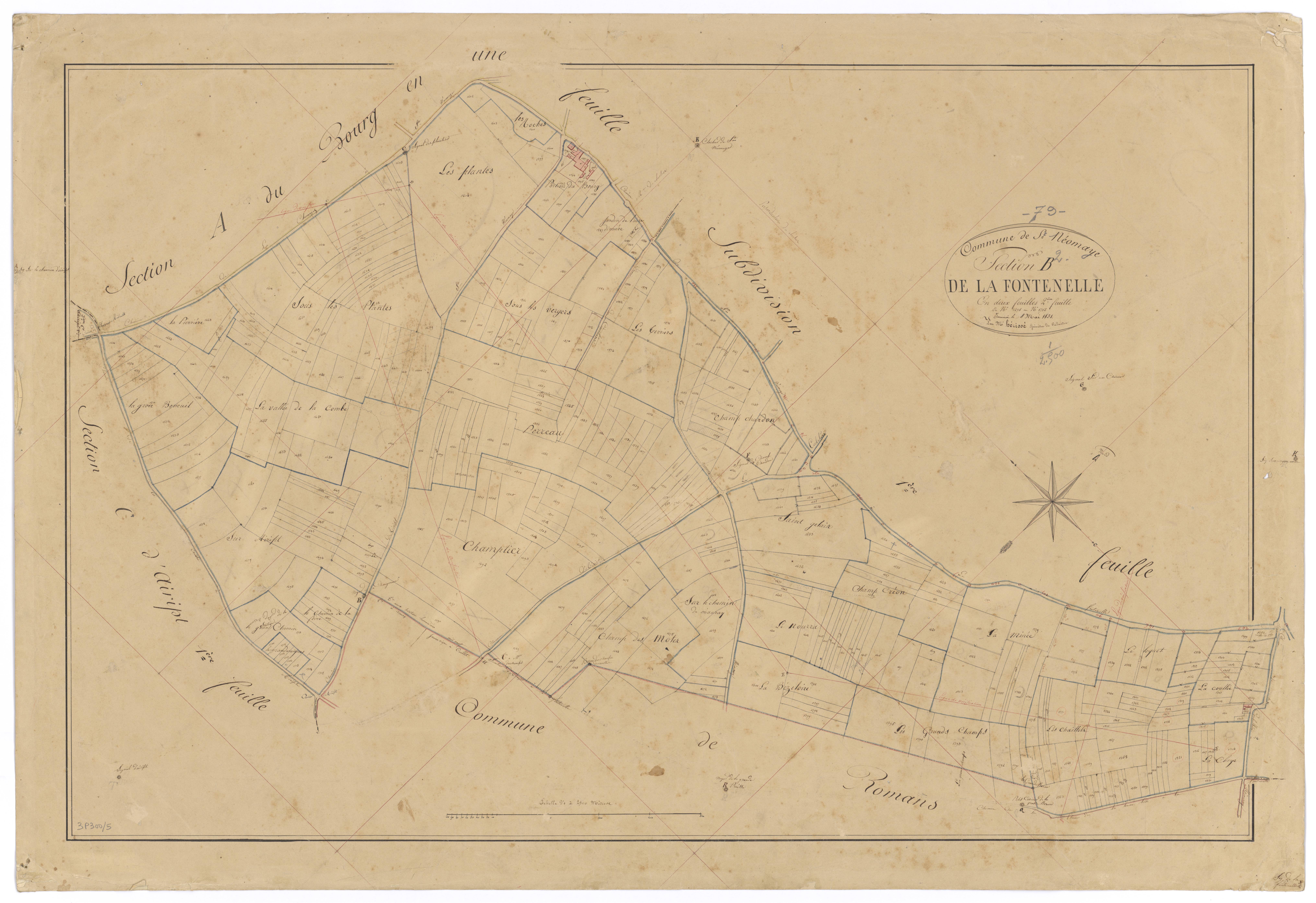 Sainte-Néomaye - FRAD079_CADASTRE_NAPOLEONIEN Section B2 dite de la Fontenelle