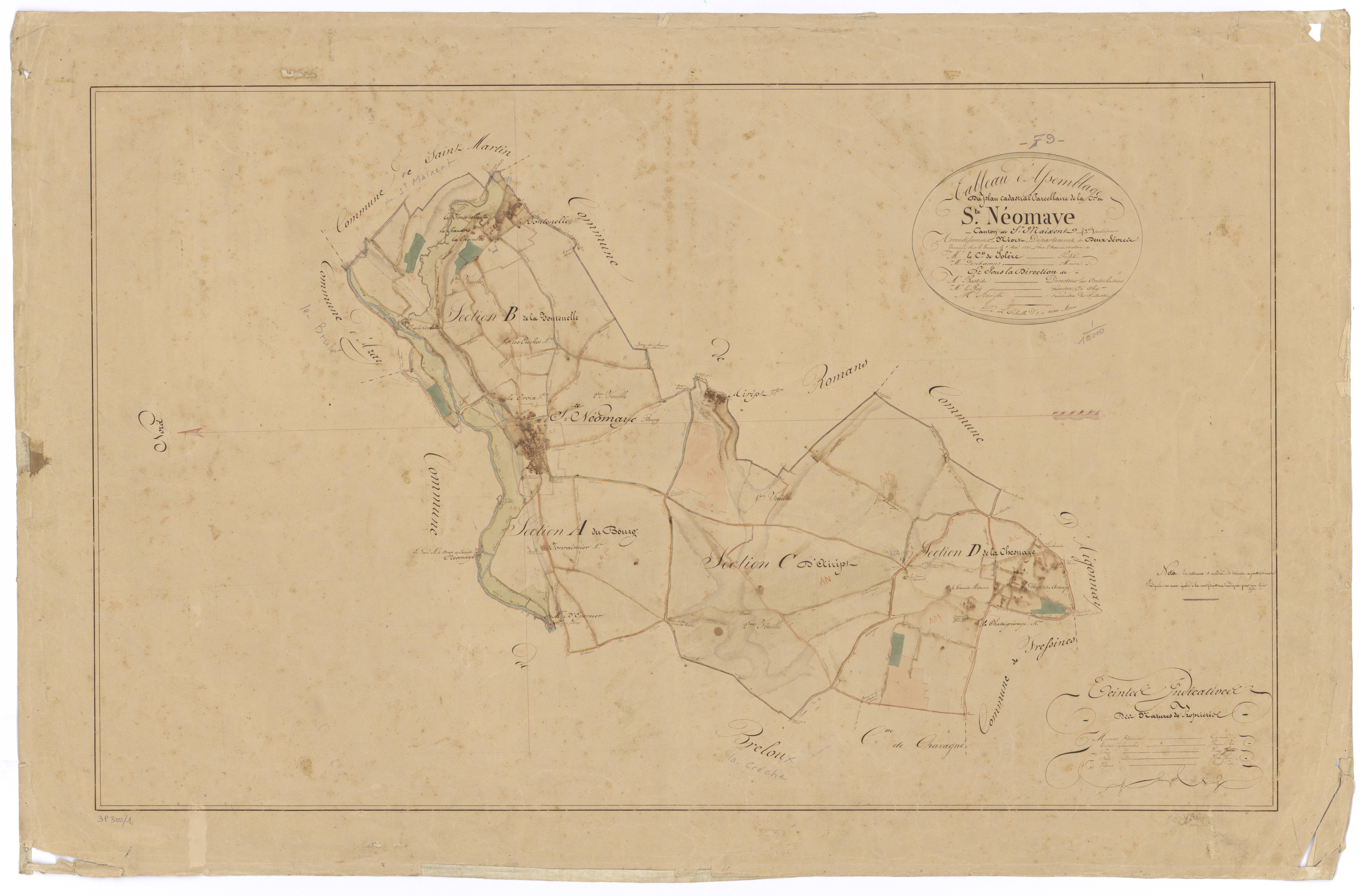Sainte-Néomaye - FRAD079_CADASTRE_NAPOLEONIEN Tableau d'assemblage 
