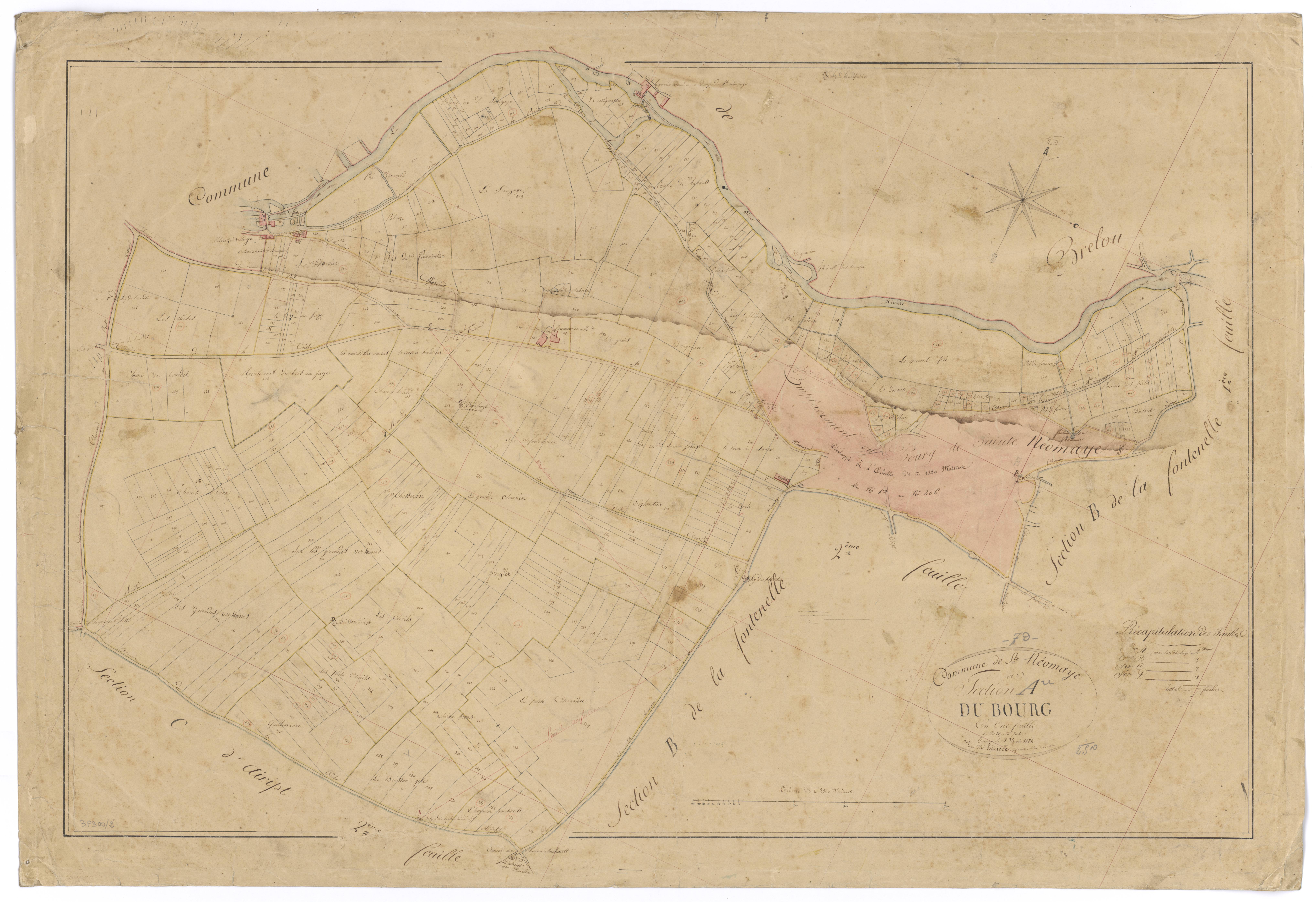 Sainte-Néomaye - FRAD079_CADASTRE_NAPOLEONIEN Section A dite du Bourg