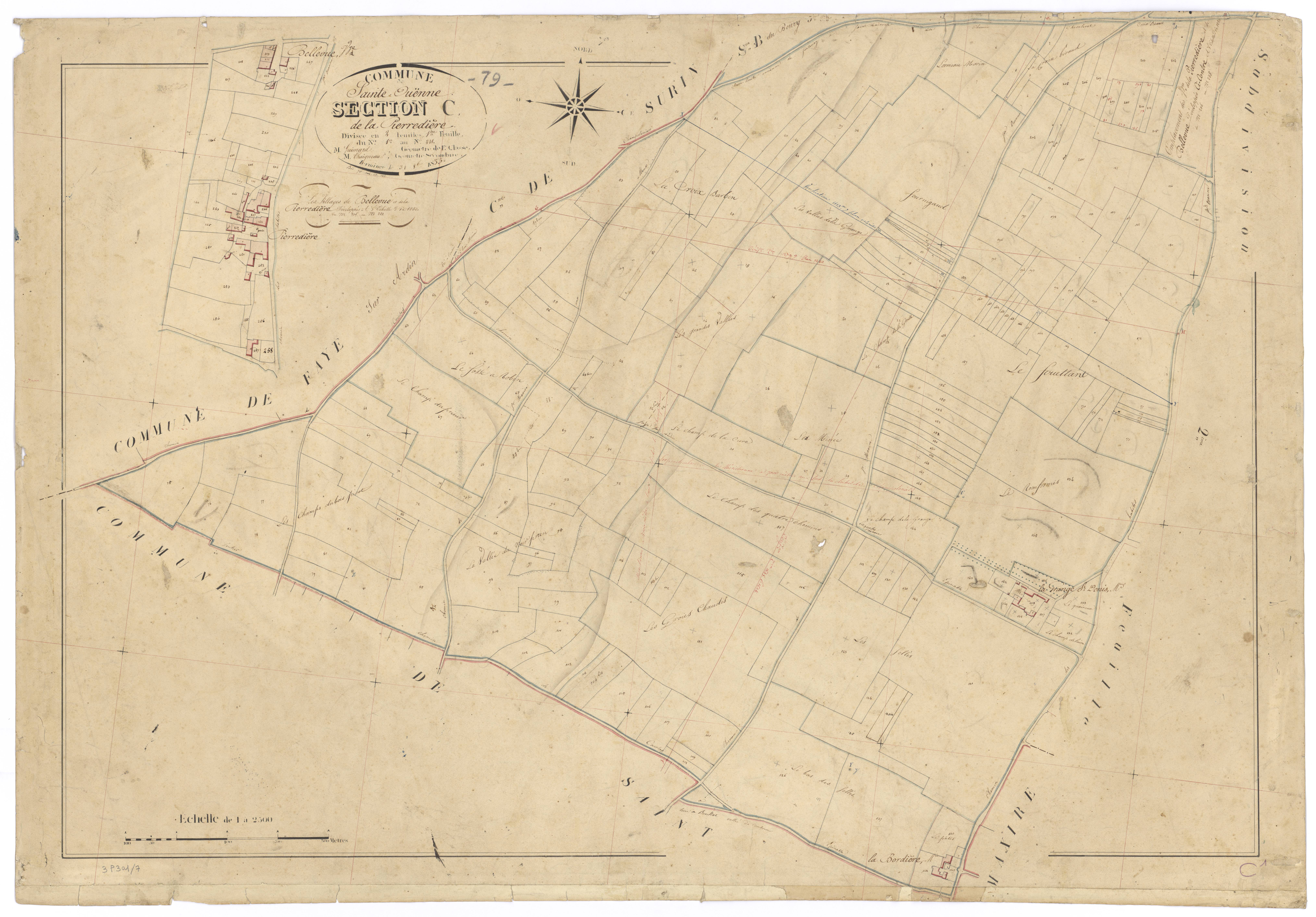Sainte-Ouenne - FRAD079_CADASTRE_NAPOLEONIEN Section C1 dite de la Pierredière 