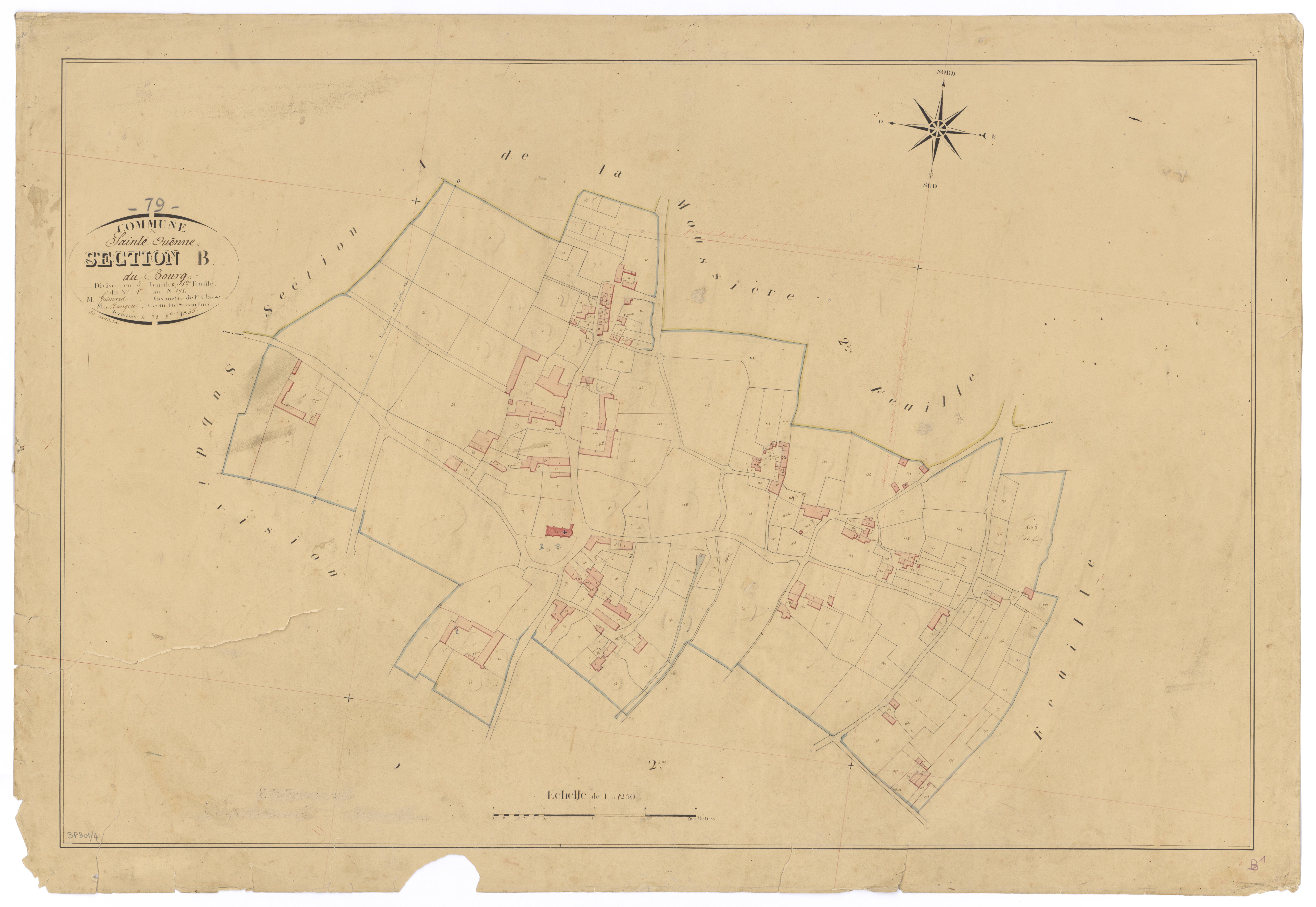 Sainte-Ouenne - FRAD079_CADASTRE_NAPOLEONIEN Section B1 dite du Bourg 