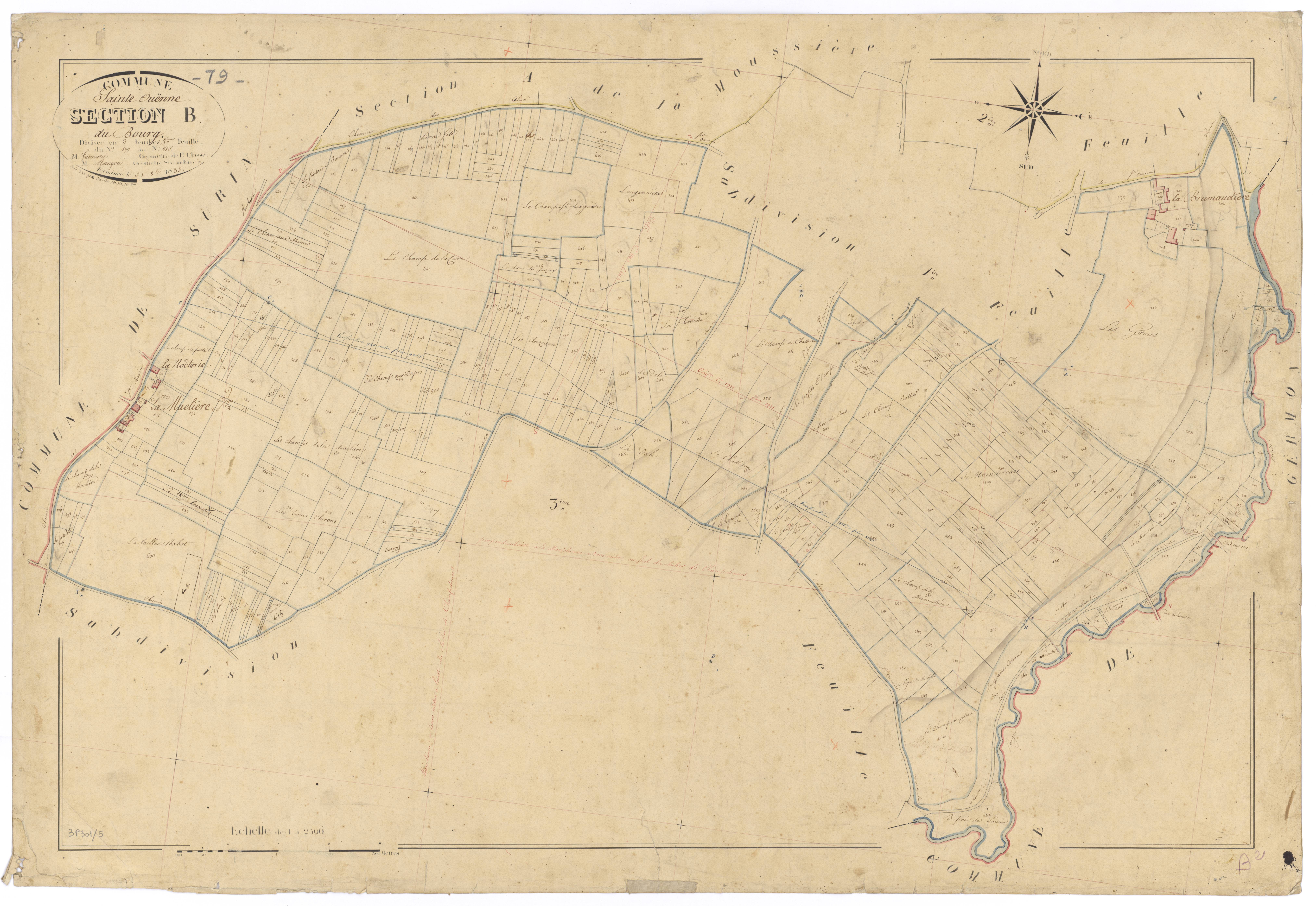 Sainte-Ouenne - FRAD079_CADASTRE_NAPOLEONIEN Section B2 dite du Bourg 