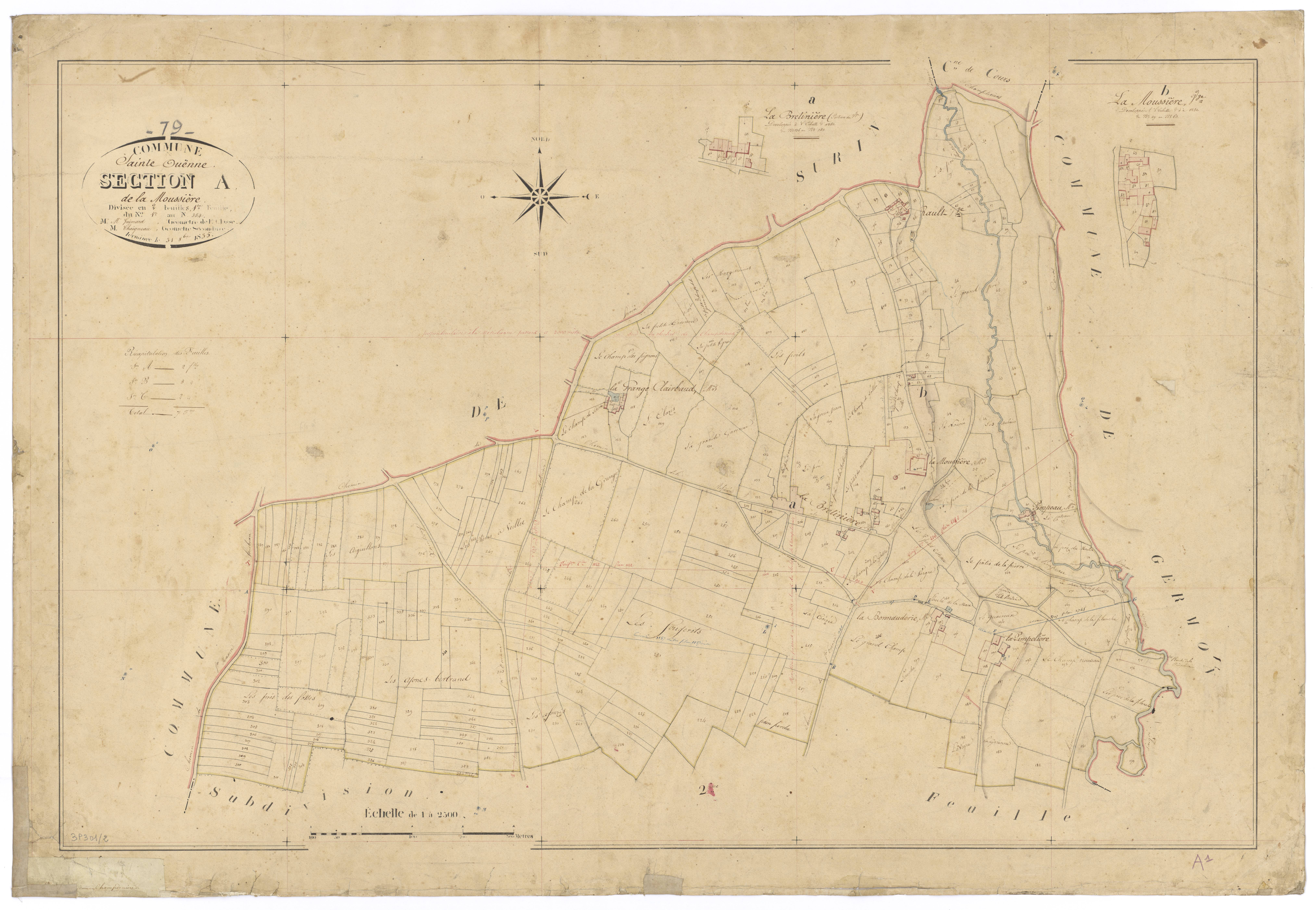 Sainte-Ouenne - FRAD079_CADASTRE_NAPOLEONIEN Section A1 dite de la Moussière 