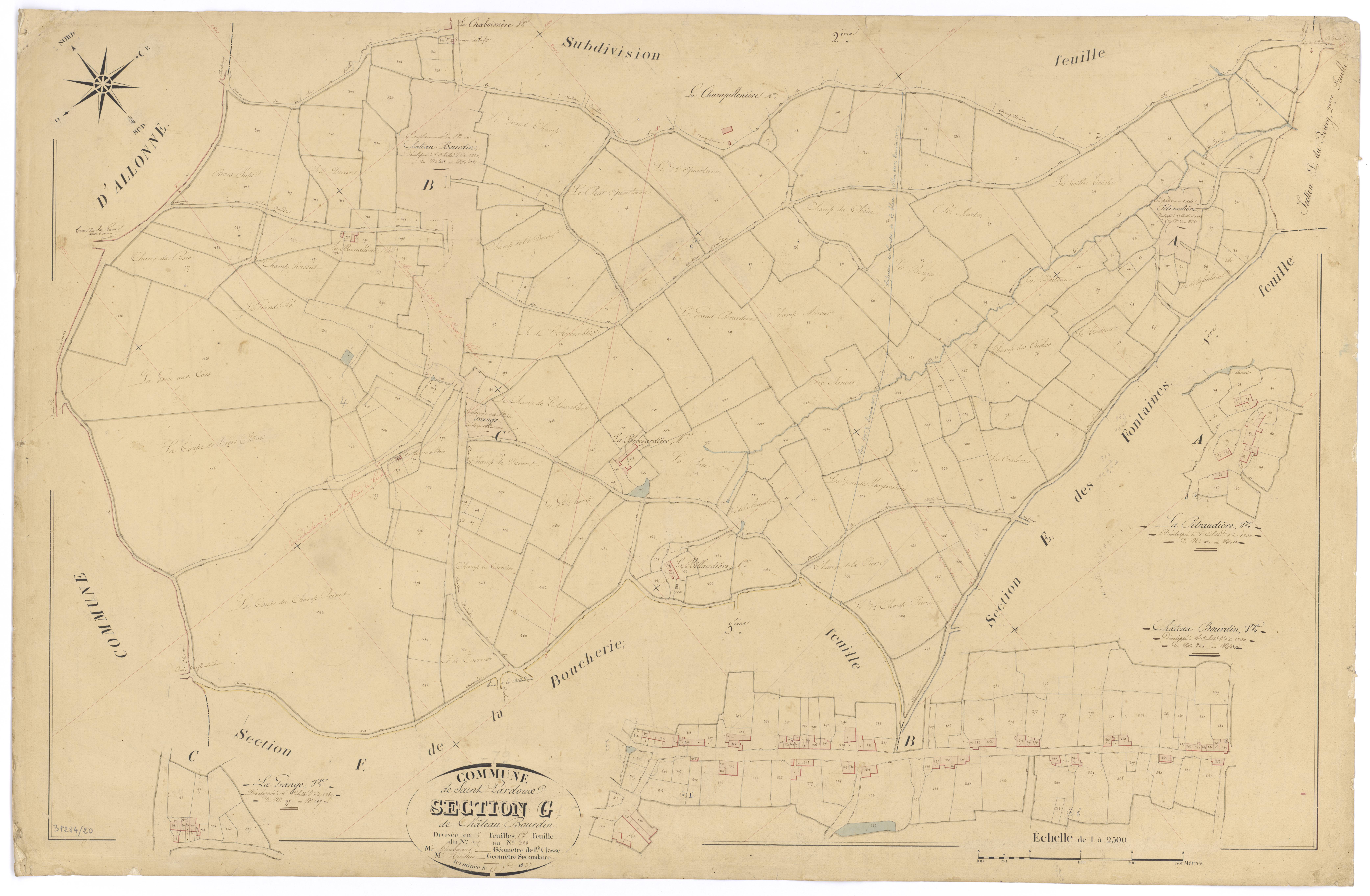 Saint-Pardoux - FRAD079_CADASTRE_NAPOLEONIEN Section G1 dite de ChâteauBourdin 
