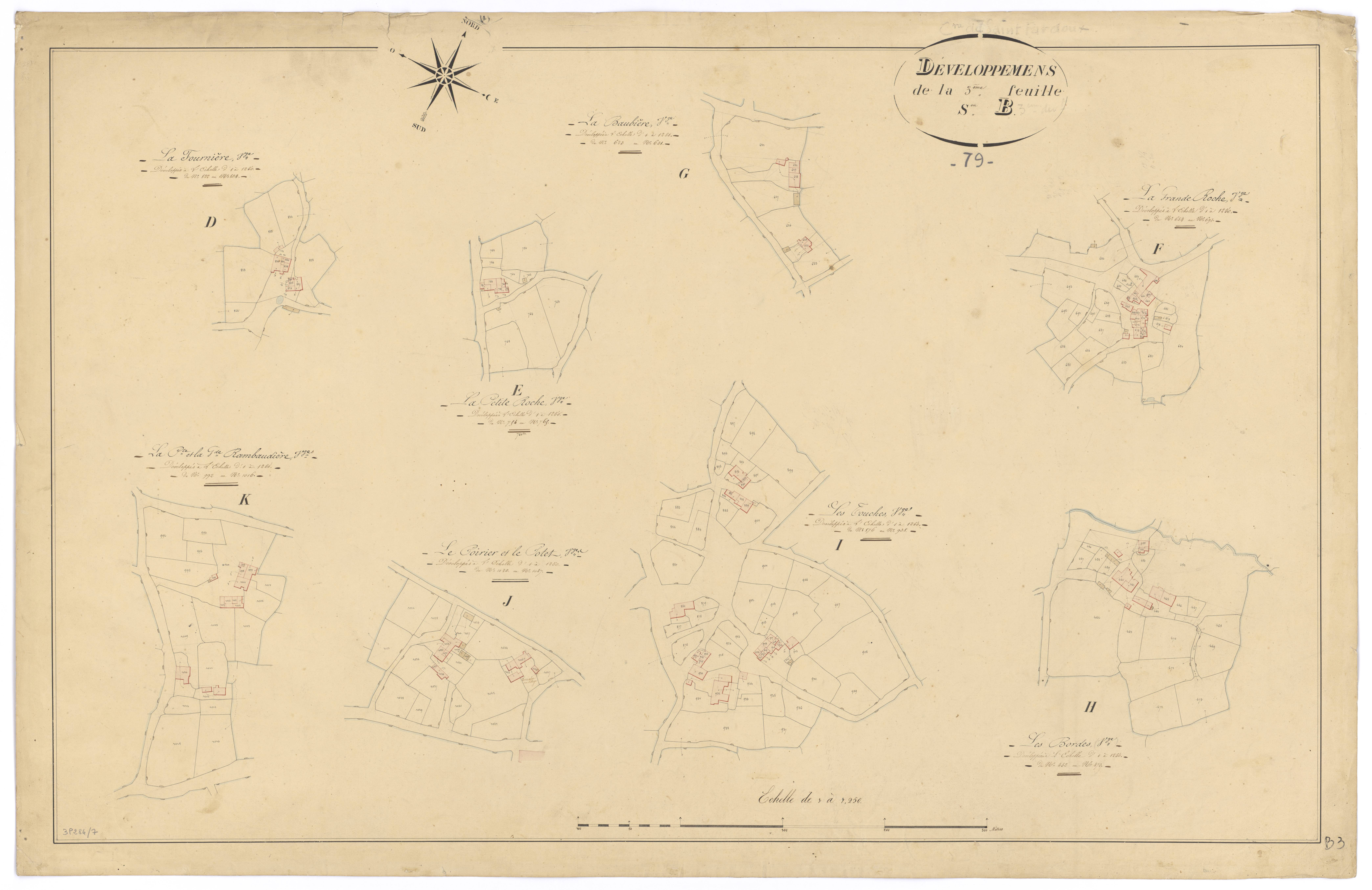 Saint-Pardoux - FRAD079_CADASTRE_NAPOLEONIEN Développement de la section B3 