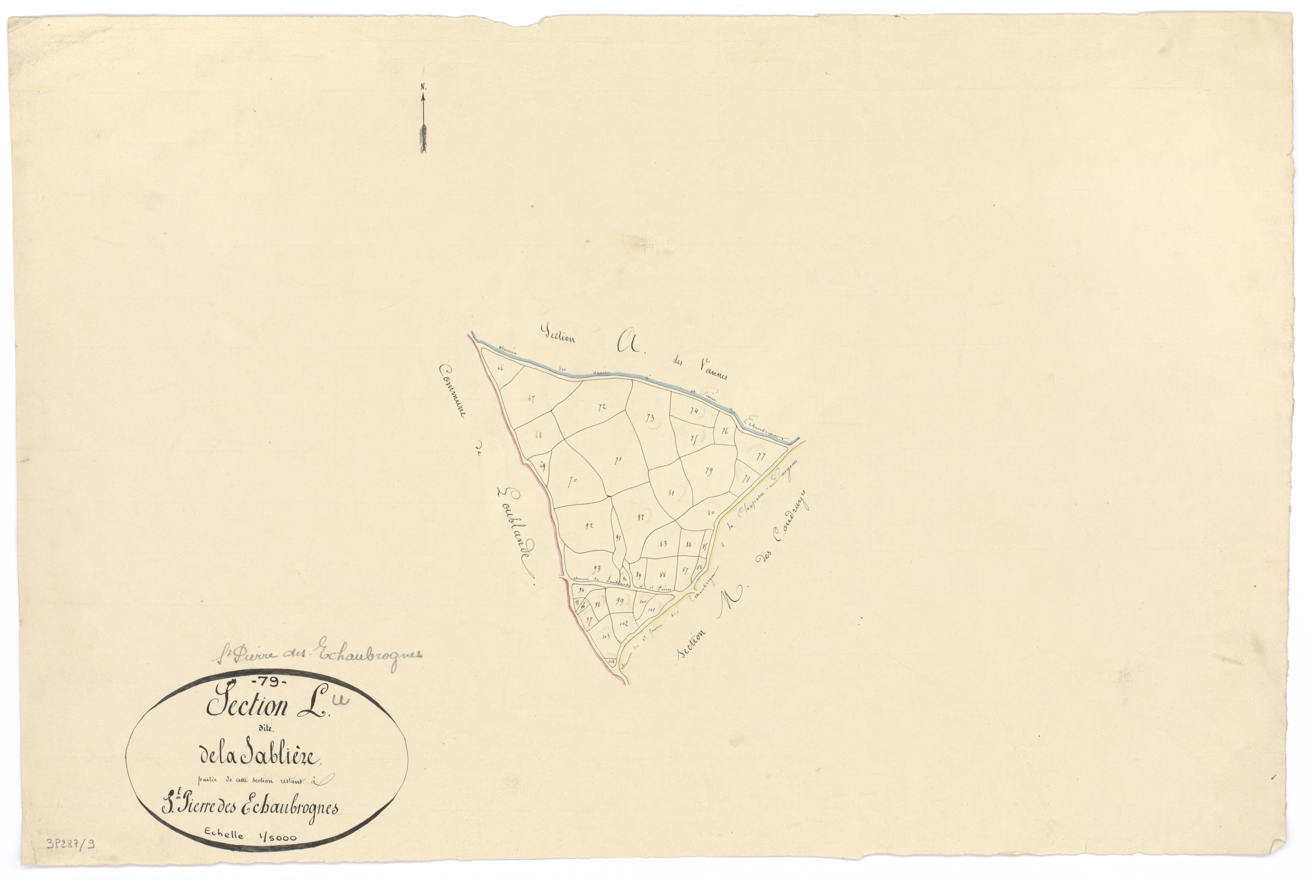 Saint-Pierre-des-Échaubrognes - FRAD079_CADASTRE_NAPOLEONIEN Section L de la Sablière 