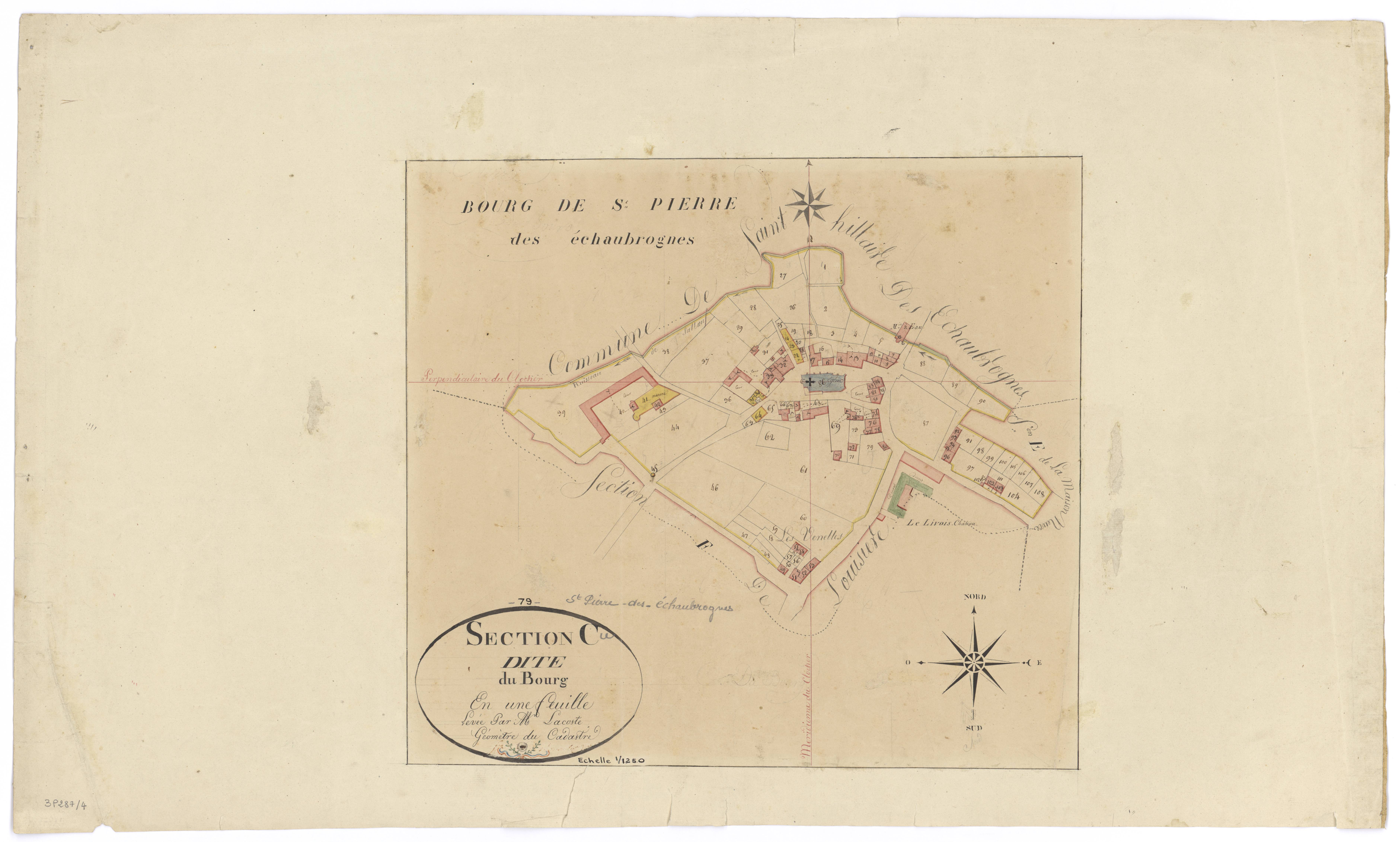 Saint-Pierre-des-Échaubrognes - FRAD079_CADASTRE_NAPOLEONIEN Section C dite du Bourg 