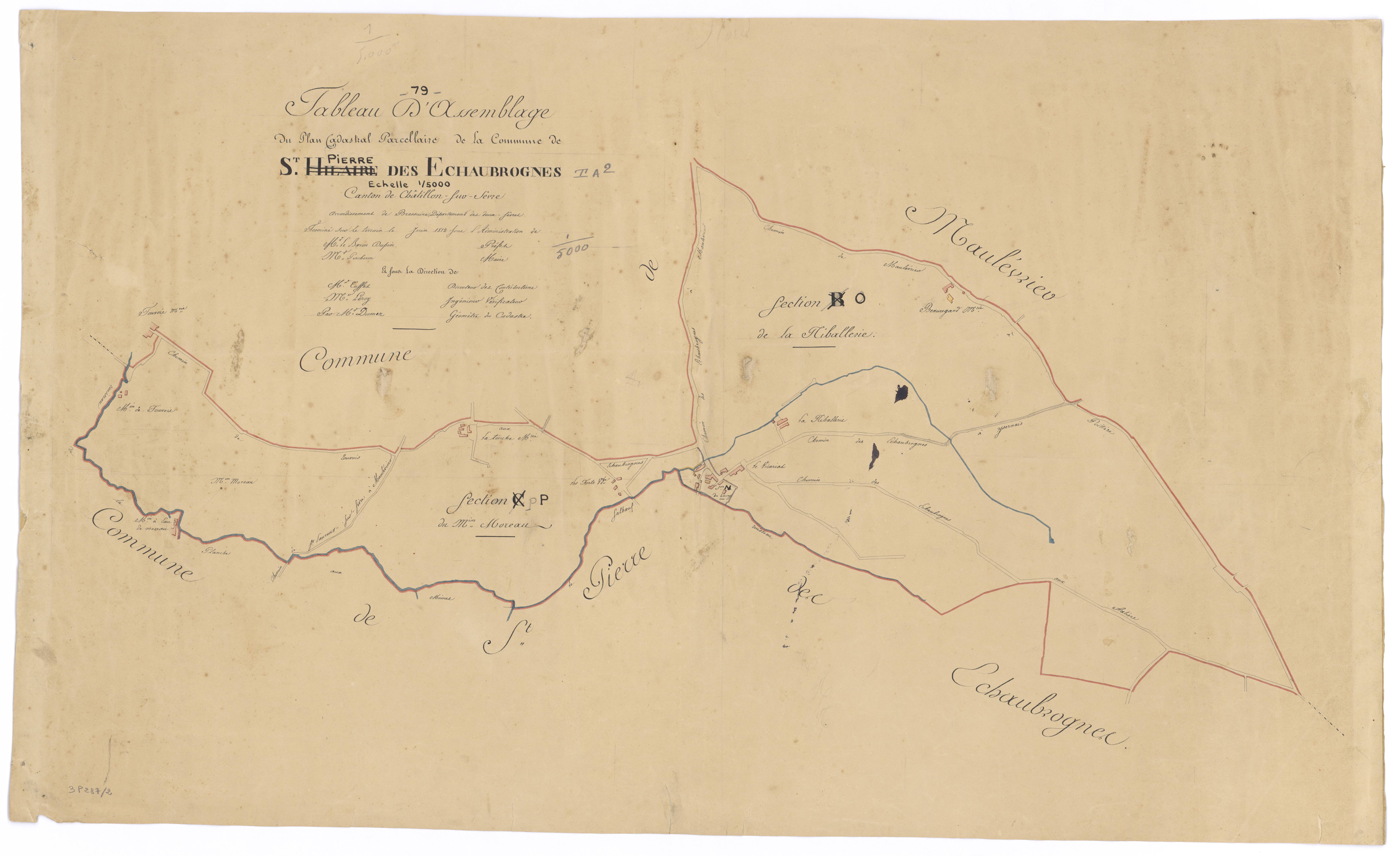 Saint-Pierre-des-Échaubrognes - FRAD079_CADASTRE_NAPOLEONIEN Tableau d'assemblage 