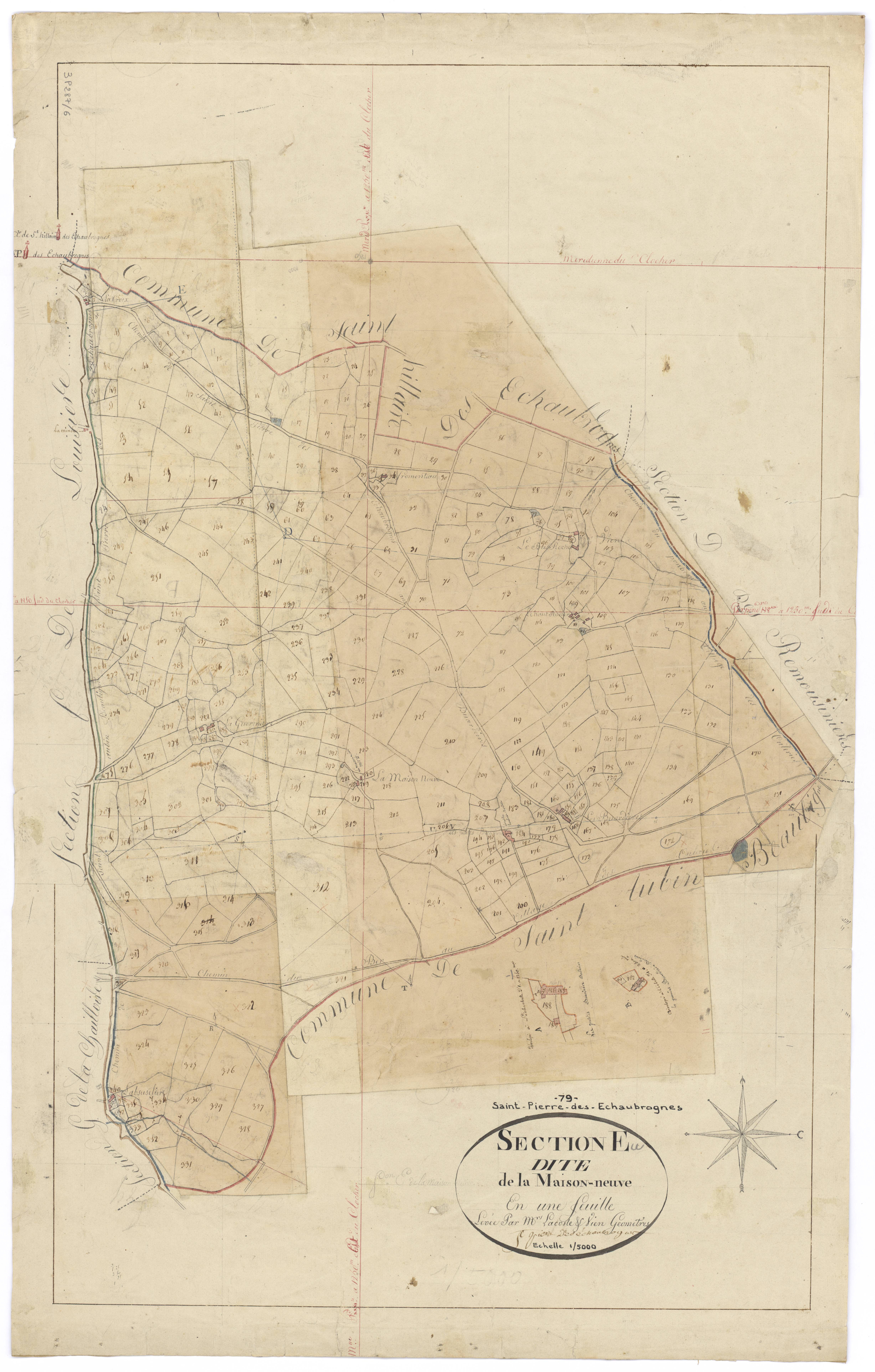 Saint-Pierre-des-Échaubrognes - FRAD079_CADASTRE_NAPOLEONIEN Section E dite de la Maison-Neuve 