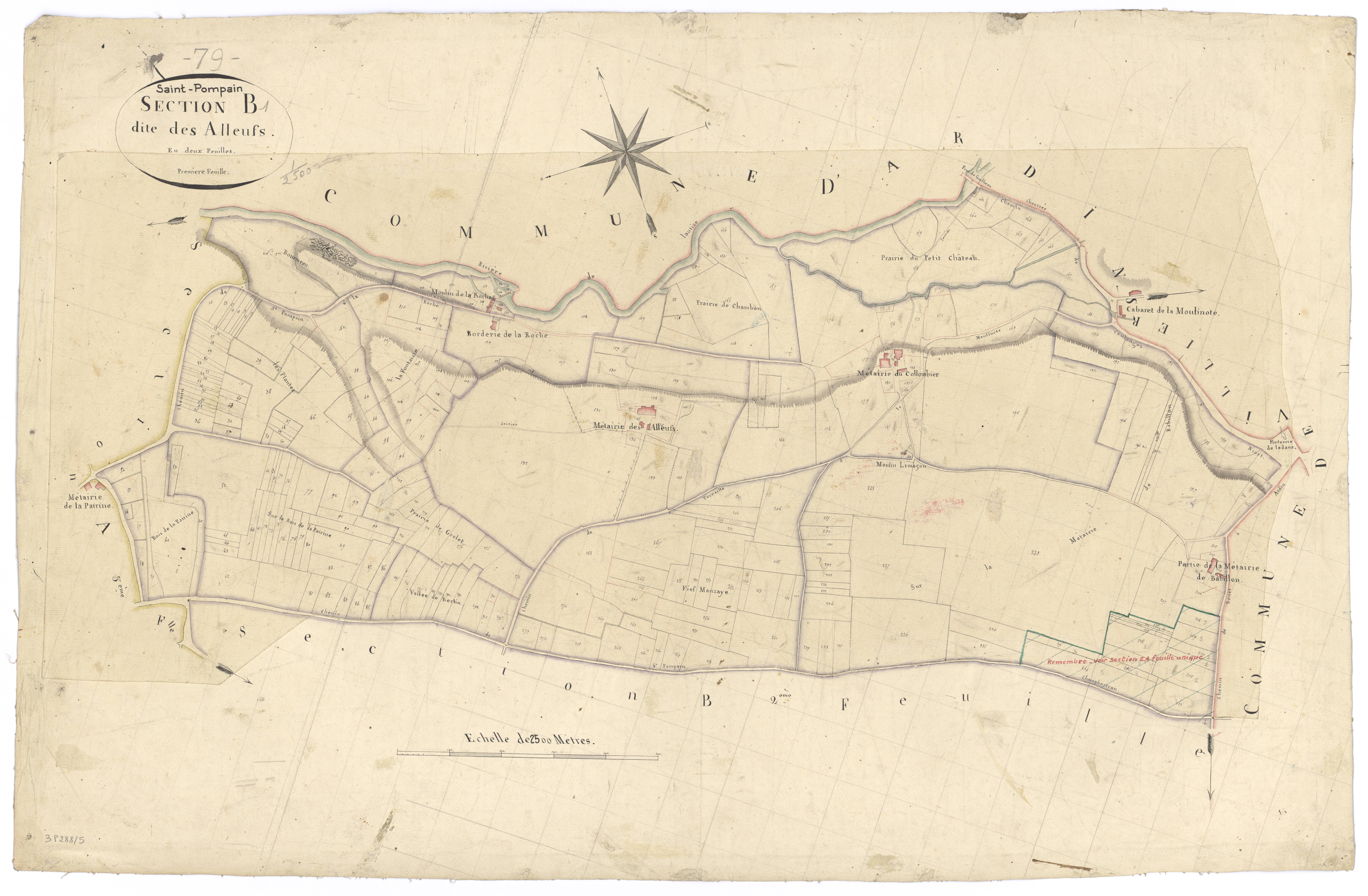 Saint-Pompain - FRAD079_CADASTRE_NAPOLEONIEN Section B1 dite des Alleufs 