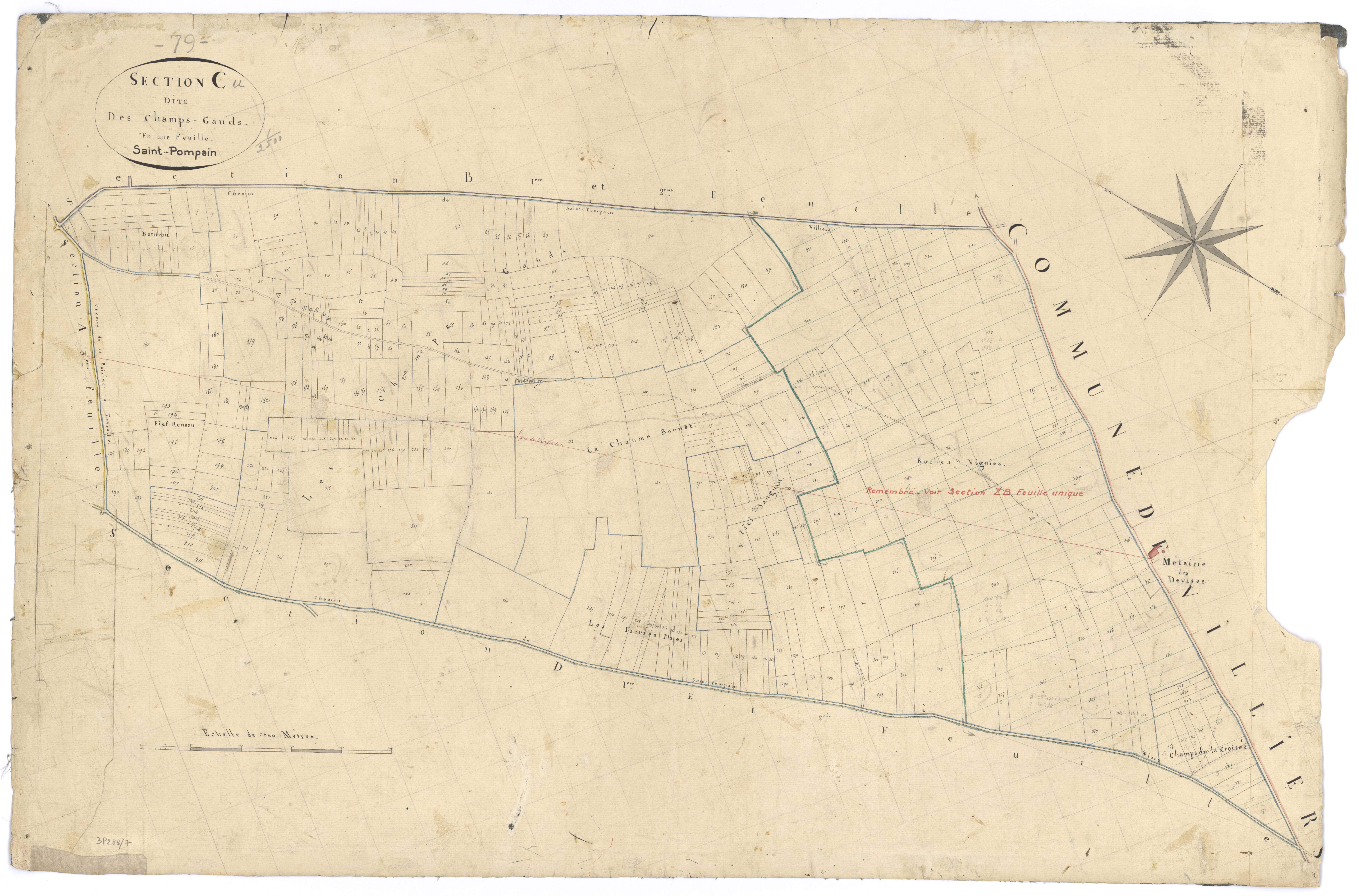 Saint-Pompain - FRAD079_CADASTRE_NAPOLEONIEN Section C dite des Champs-Gauds 