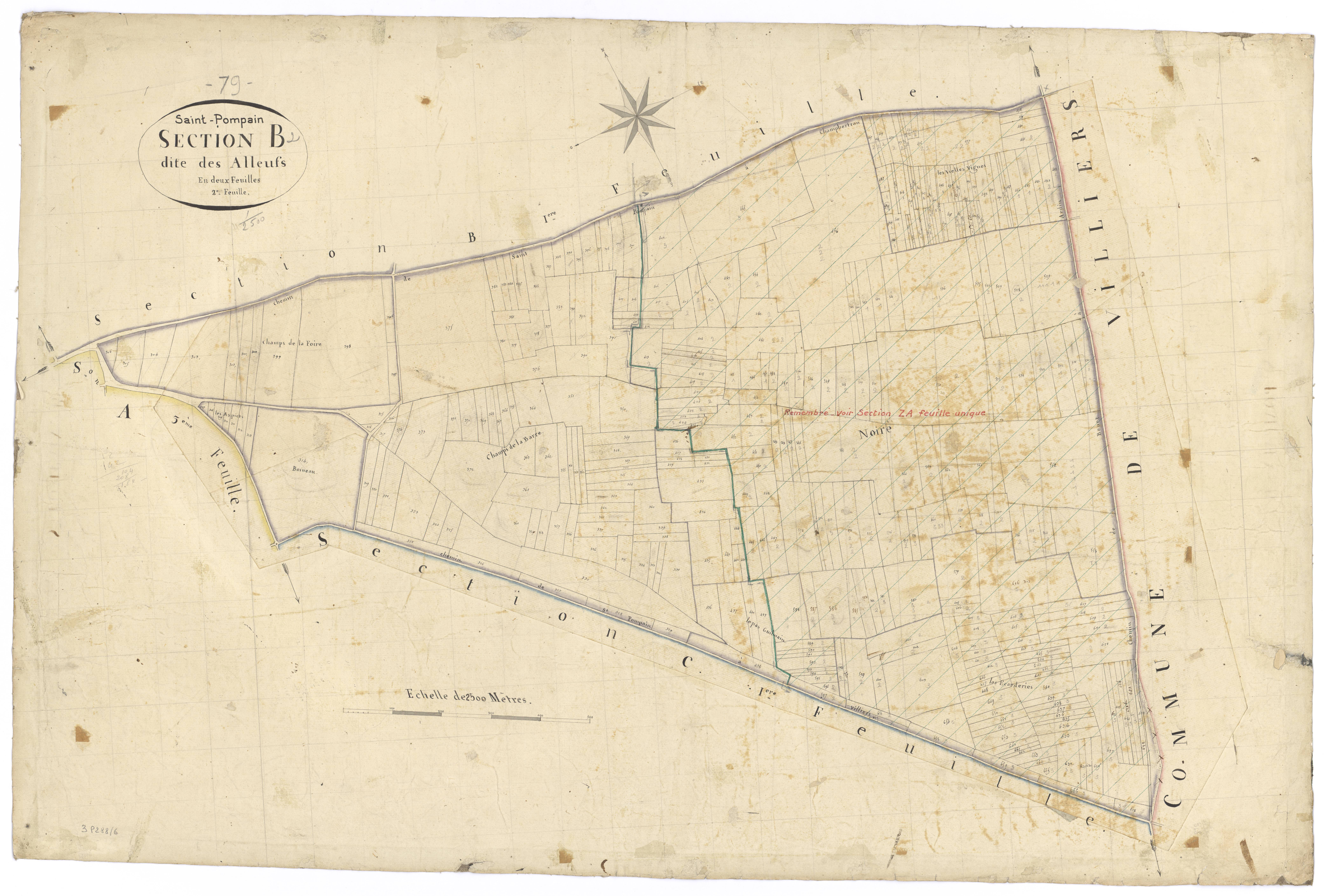 Saint-Pompain - FRAD079_CADASTRE_NAPOLEONIEN Section B2 dite des Alleufs 