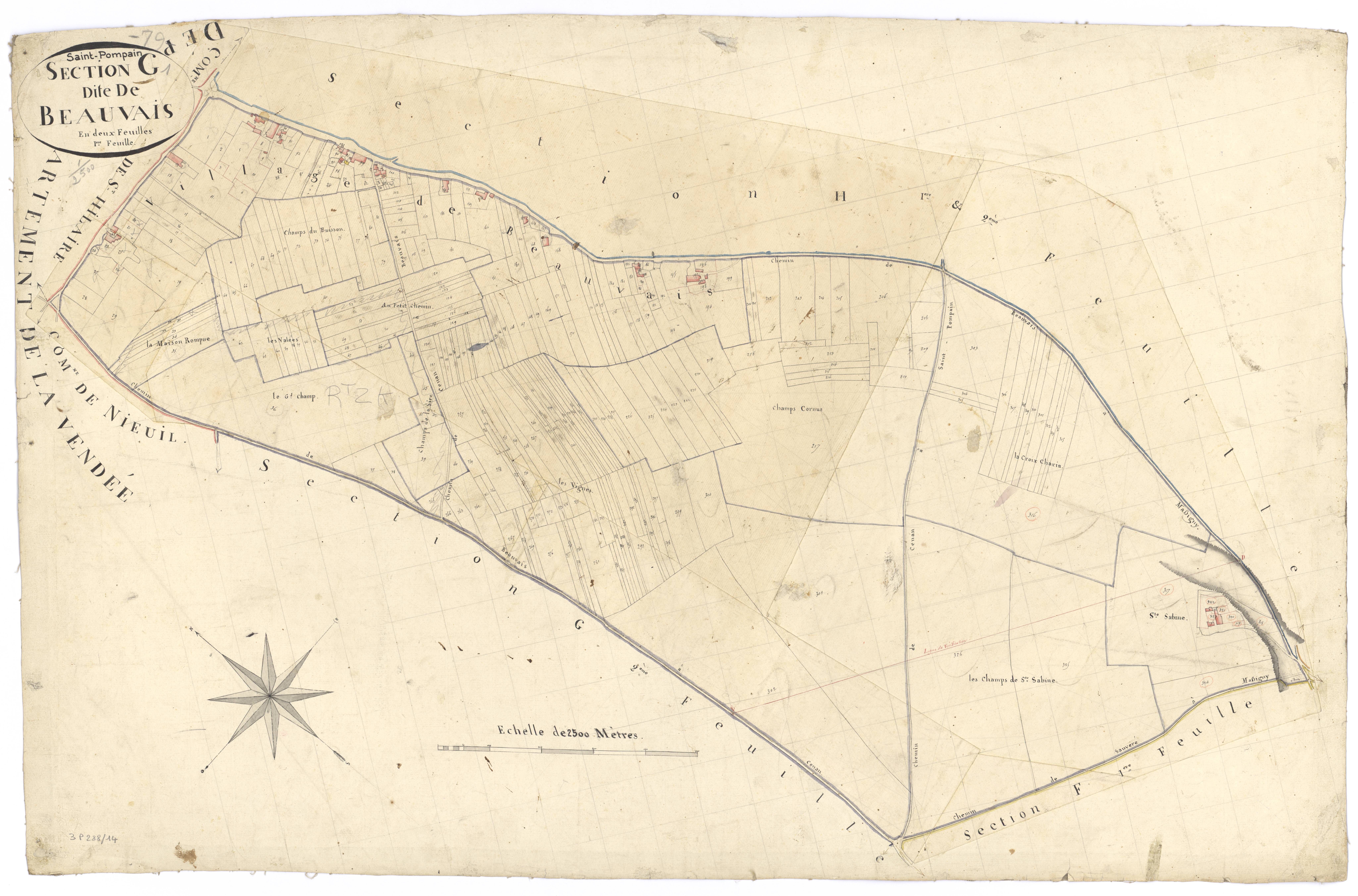 Saint-Pompain - FRAD079_CADASTRE_NAPOLEONIEN Section G1 dite de Beauvais 