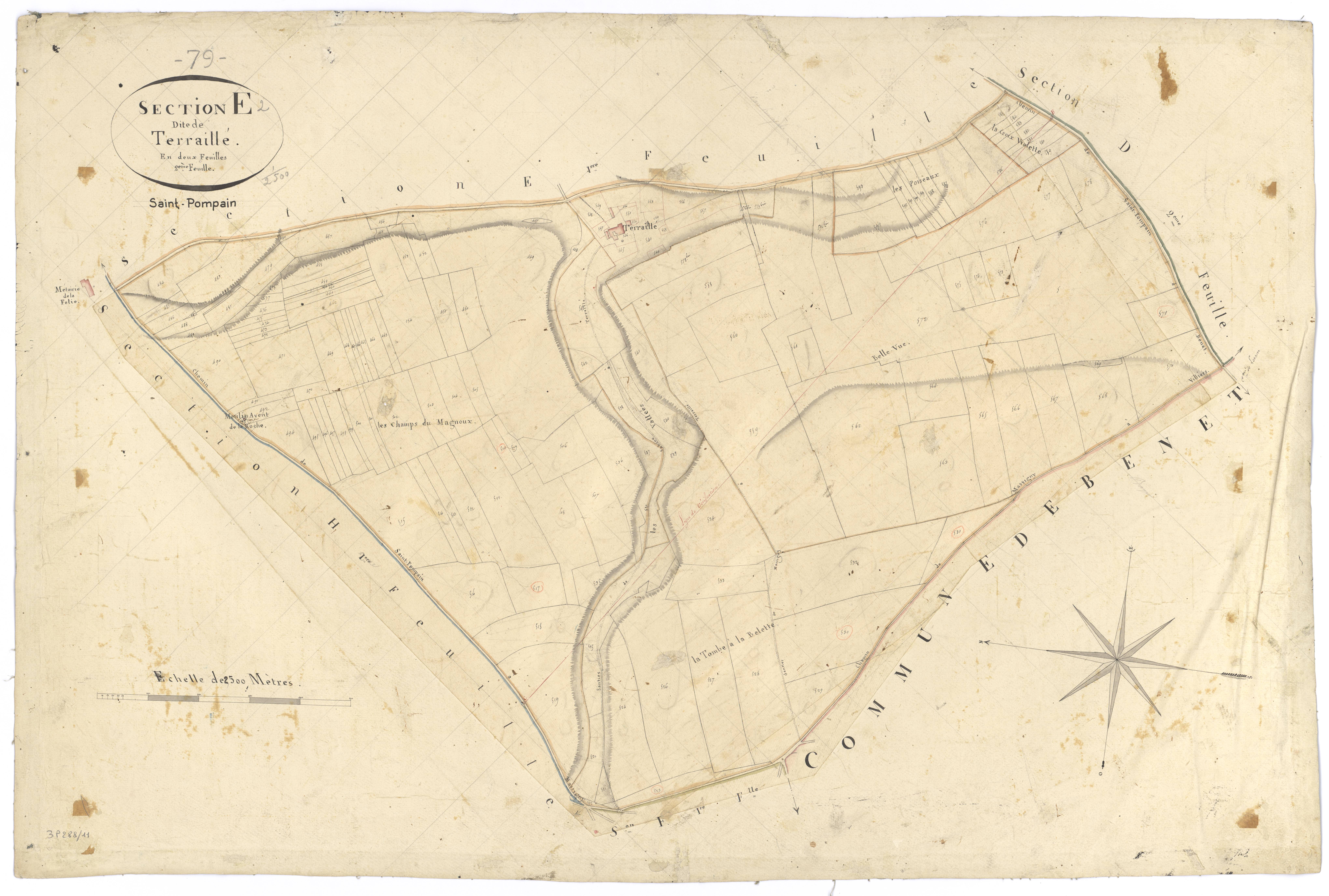 Saint-Pompain - FRAD079_CADASTRE_NAPOLEONIEN Section E2 dite de Terraillé 