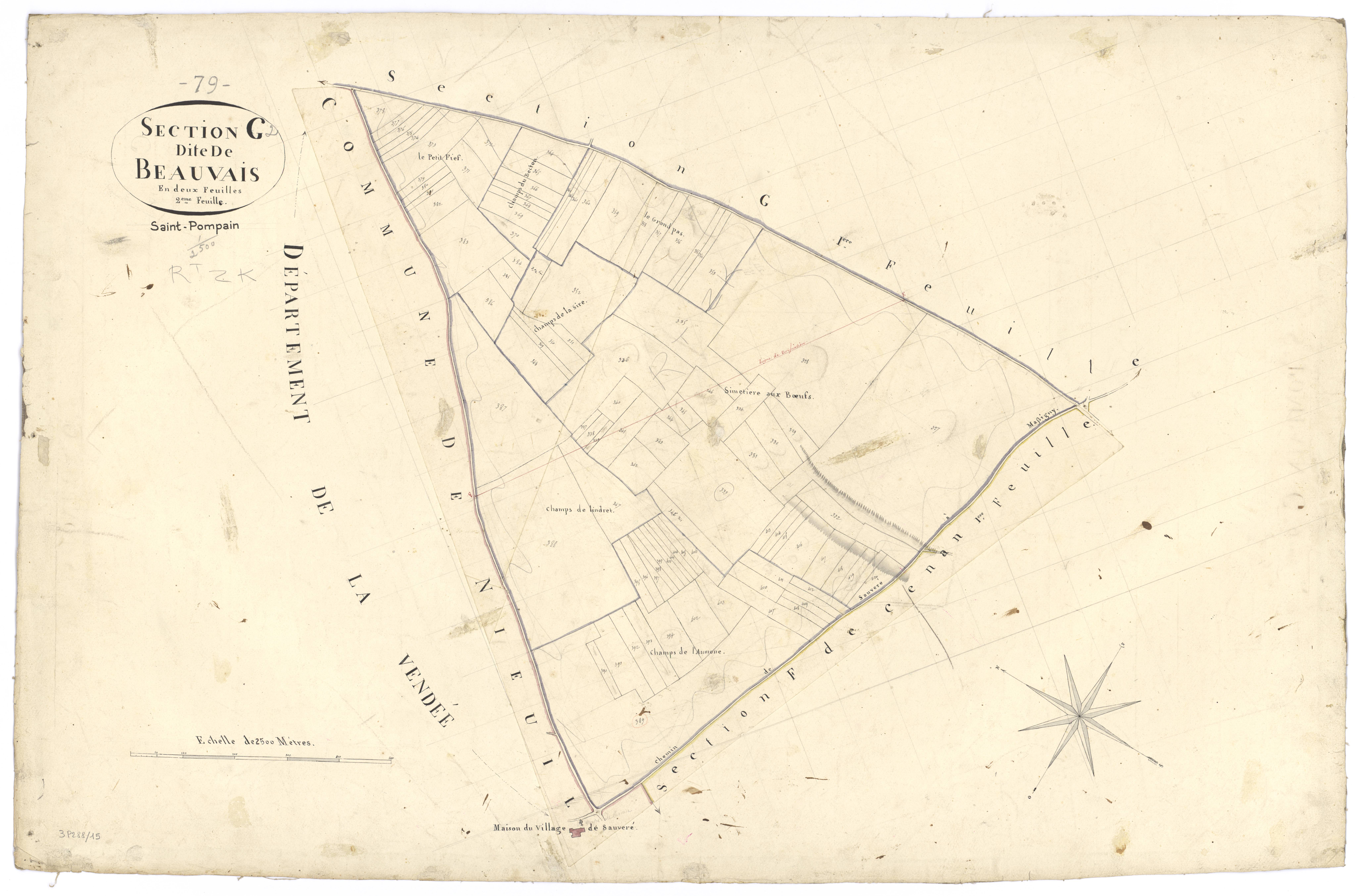 Saint-Pompain - FRAD079_CADASTRE_NAPOLEONIEN Section G2 dite de Beauvais 