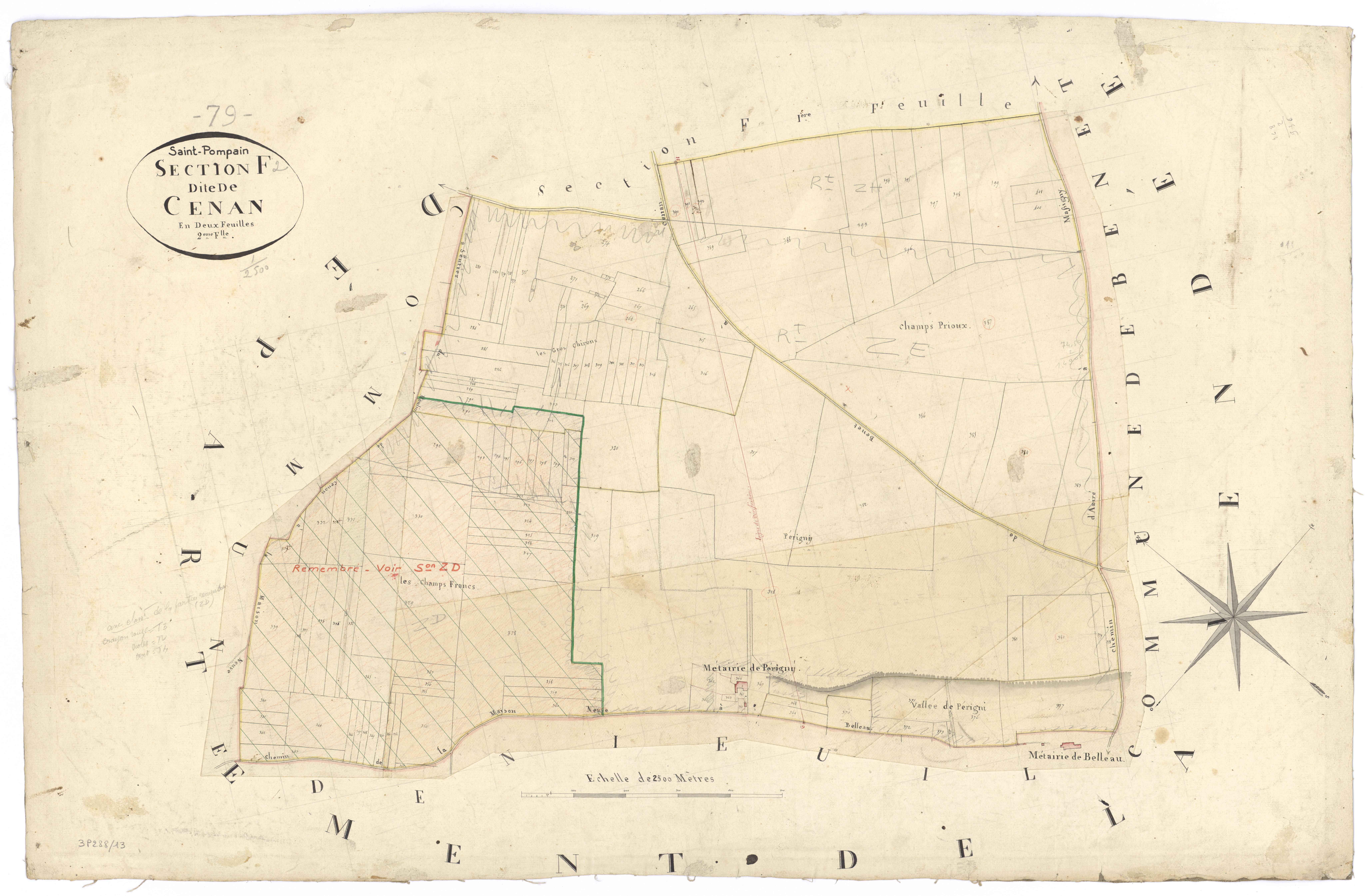 Saint-Pompain - FRAD079_CADASTRE_NAPOLEONIEN Section F2 dite de Cenan 
