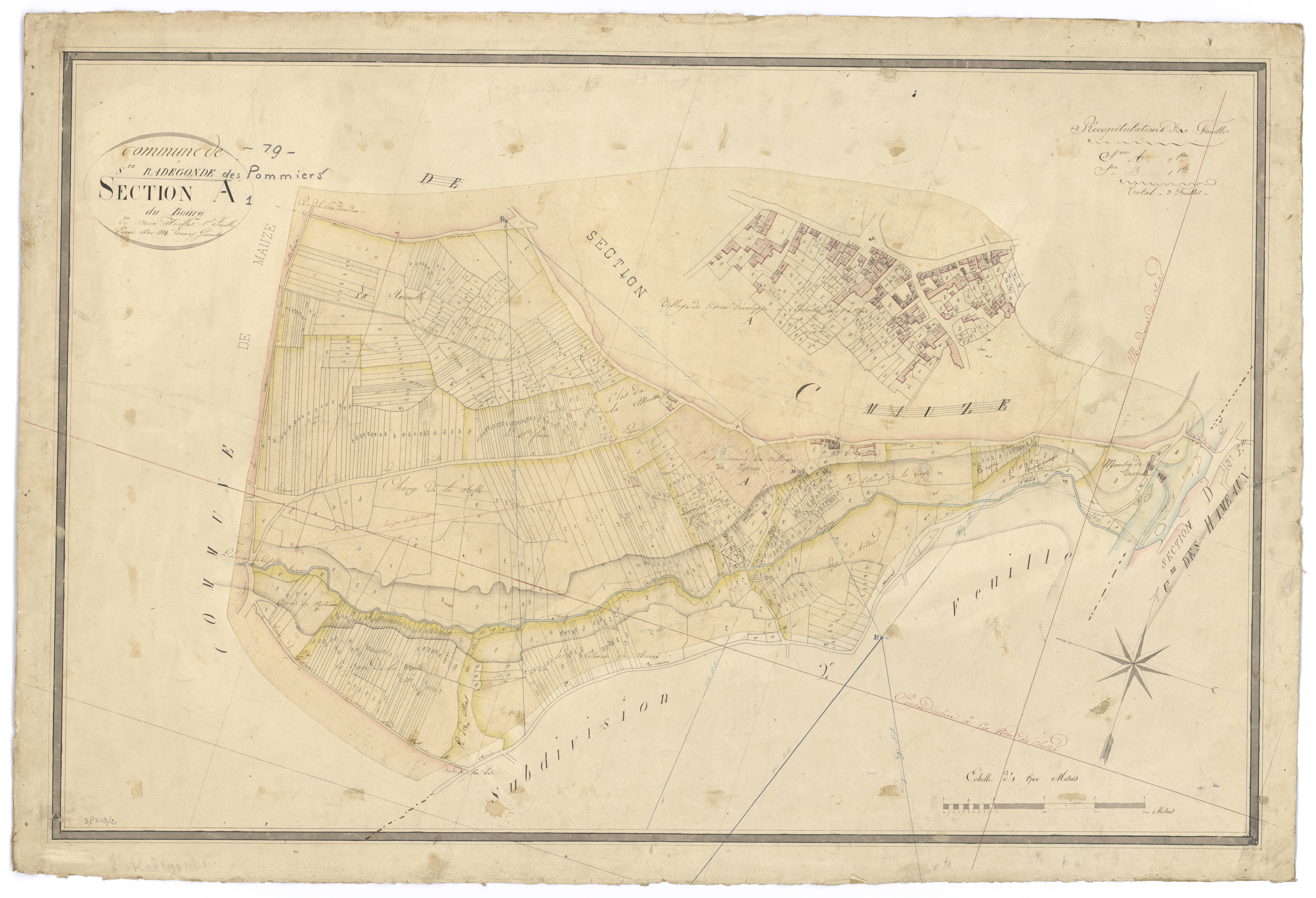 Sainte-Radegonde - FRAD079_CADASTRE_NAPOLEONIEN Section A1 dite du Bourg
