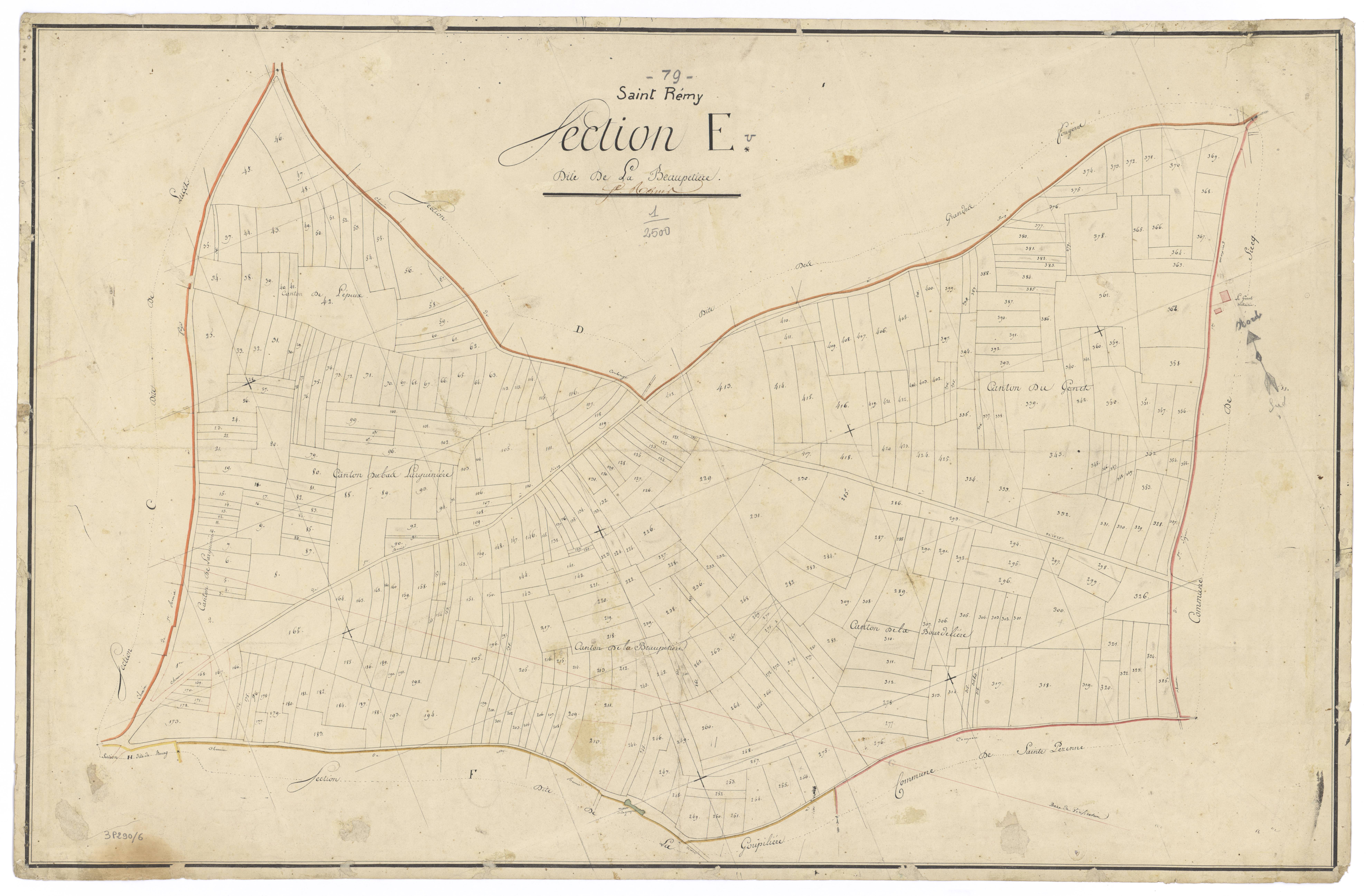 Saint-Rémy - FRAD079_CADASTRE_NAPOLEONIEN Section E dite de la Beaupetiere 